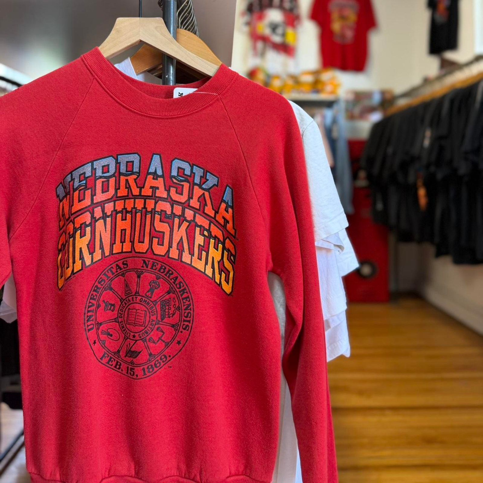 Vintage Vintage 90s Nebraska Cornhuskers School Crest Crewneck Size US L / EU 52-54 / 3 - 1 Thumbnail