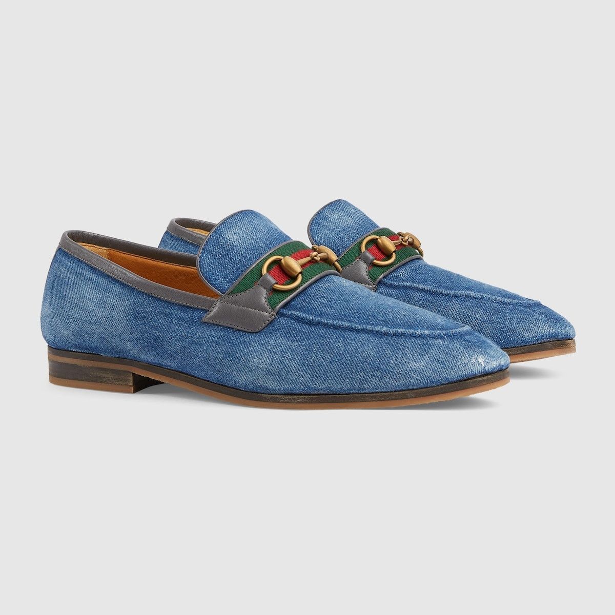 Gucci o1s1wg110125 Loafers With Horsebit in Blue Size US 7 / EU 40 - 1 Thumbnail