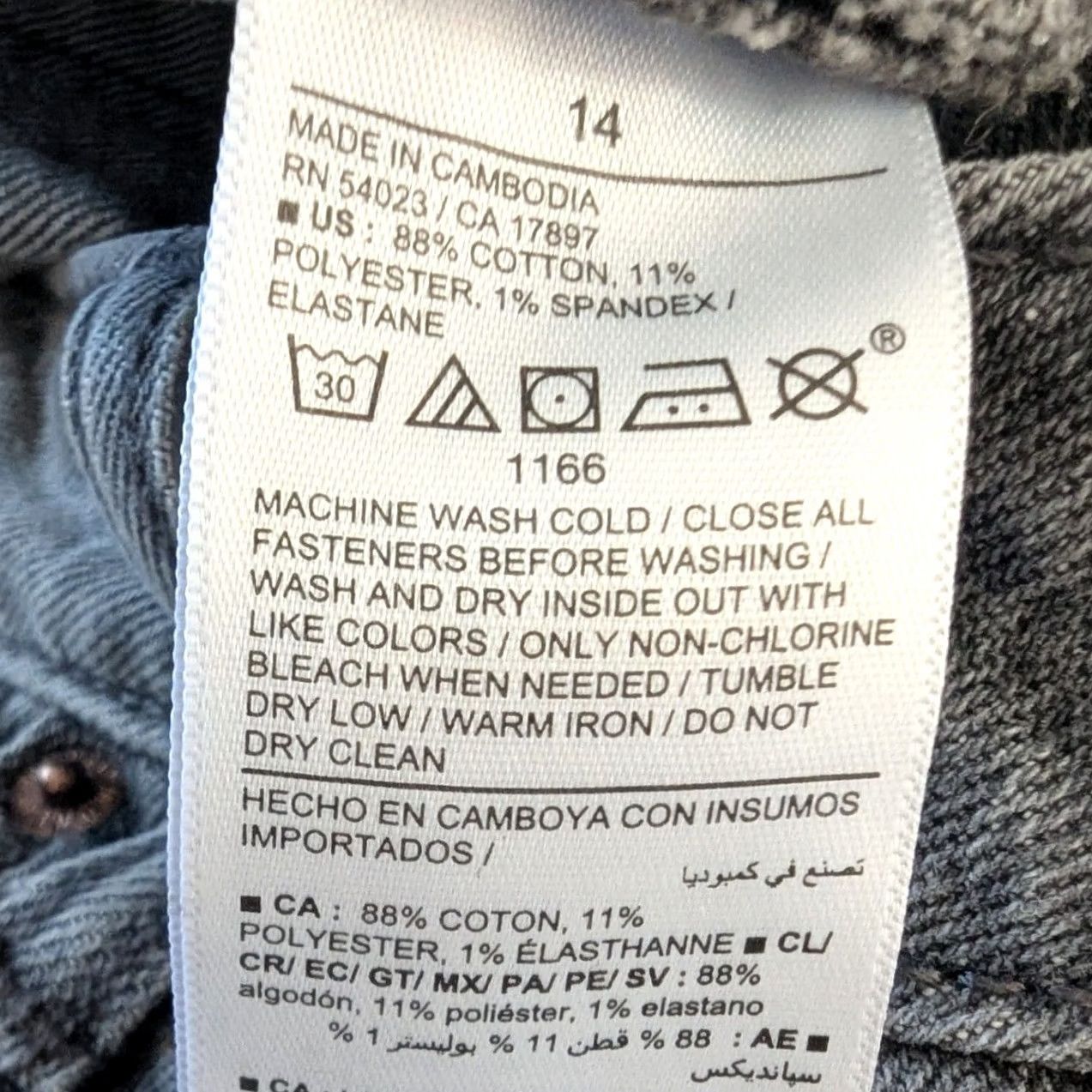 Old Navy Old Navy Women's Gray Jeans Size 14 High Rise OG Straight Pockets Size 36" / US 14 / IT 50 - 7 Thumbnail