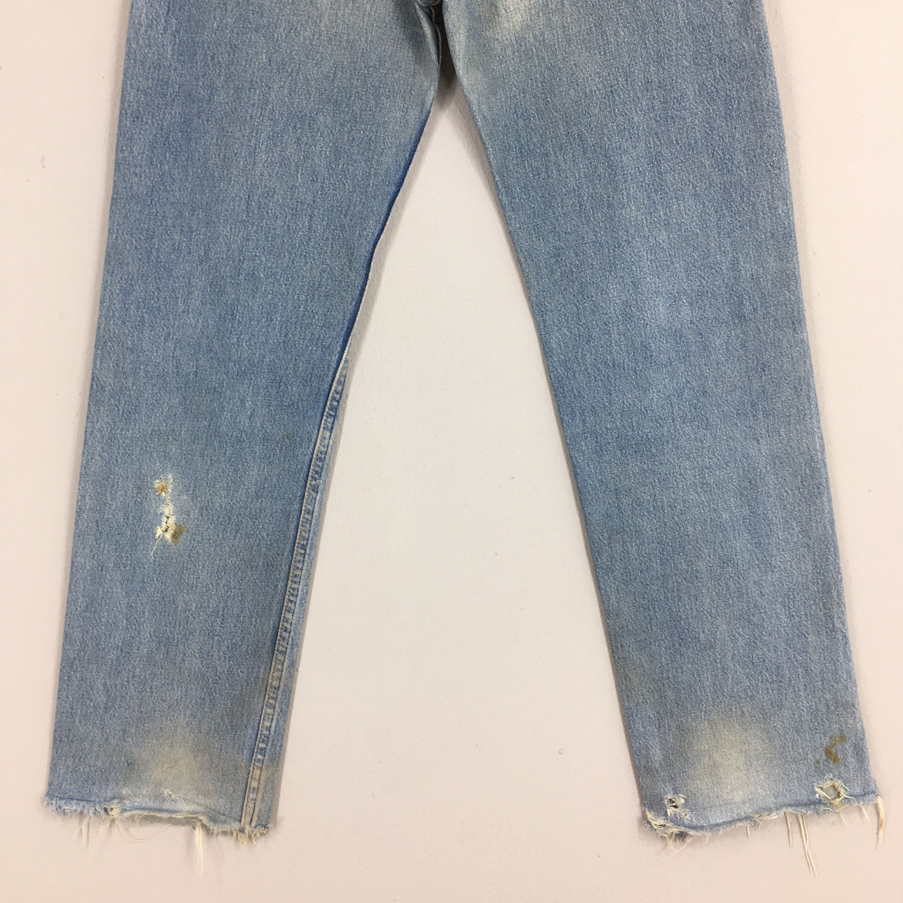 Levi's Size 29x28.5 Vintage 90s Levi's 501 Distressed Jeans S1081 Size US 29 - 9 Thumbnail