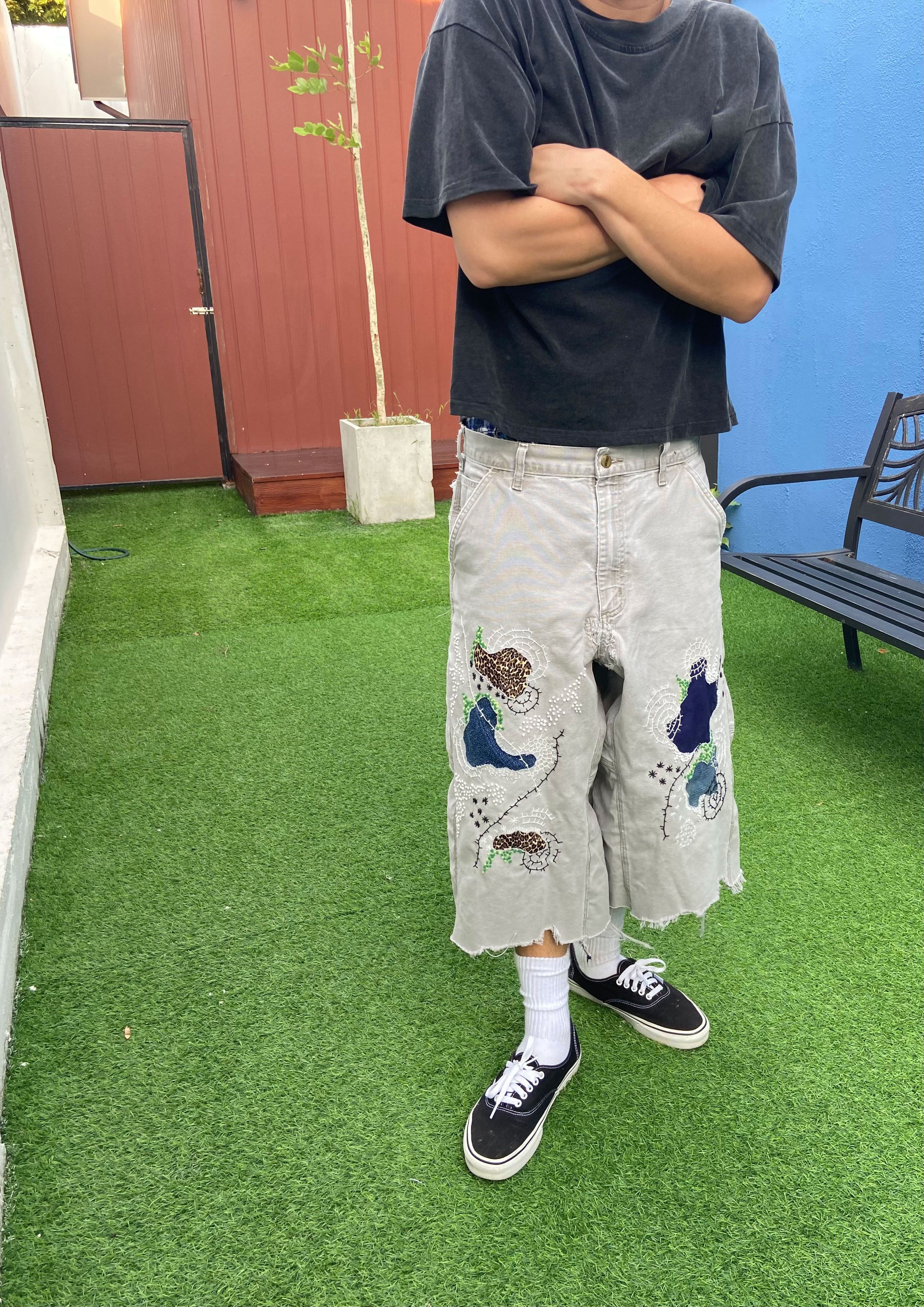 Japanese Brand Boro Patchwork Carhartt Carpenter Size US 34 / EU 50 - 2 Thumbnail