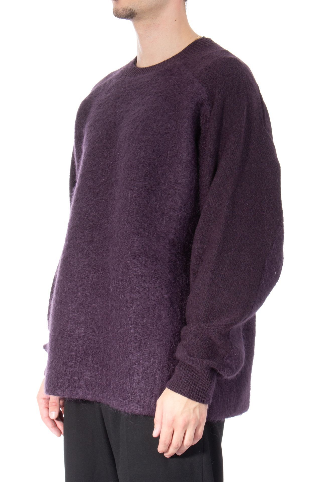Y-3 o1y0525 Crewneck Sweater in Dark Purple Size US XXS / EU 40 - 4 Thumbnail
