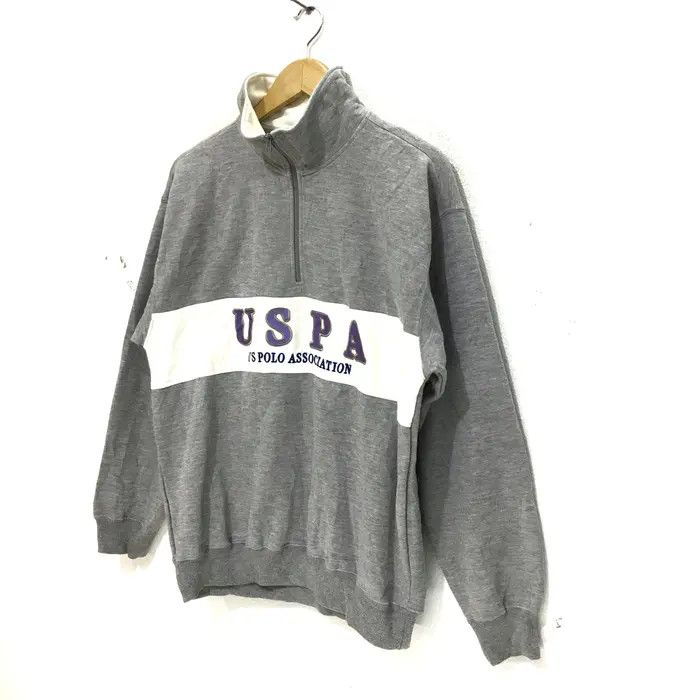 U.S. Polo Assn. Vtg USPA POLO ASSOCIATION Pony Sweatshirt Big Logo Sweater Size US L / EU 52-54 / 3 - 6 Thumbnail