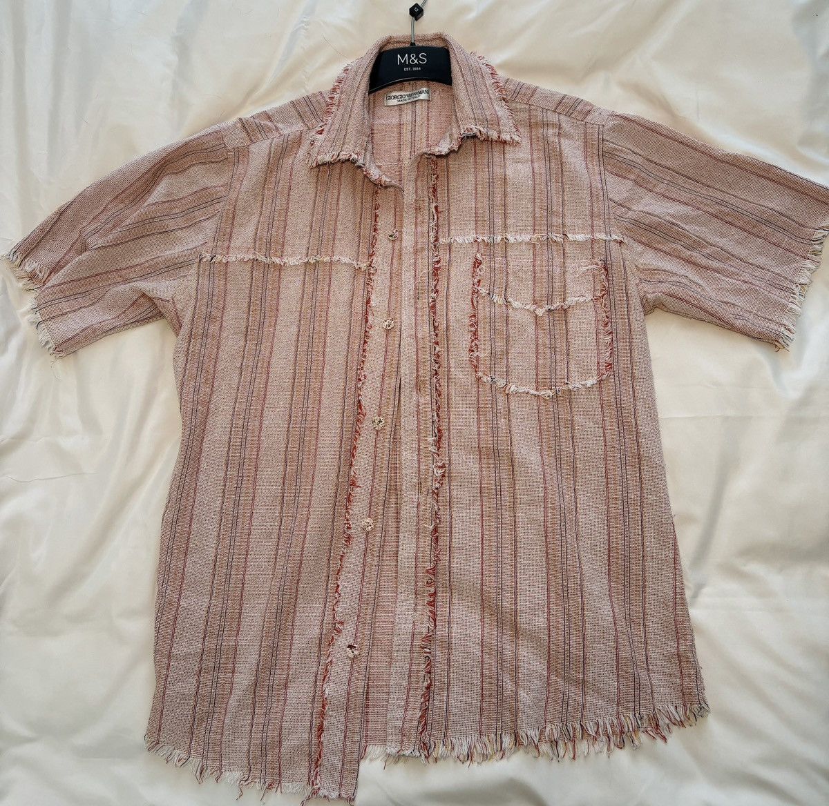 Giorgio Armani Rare Giorgio Armani Frayed Shirt - Archive Runway Piece Size US M / EU 48-50 / 2 - 6 Thumbnail