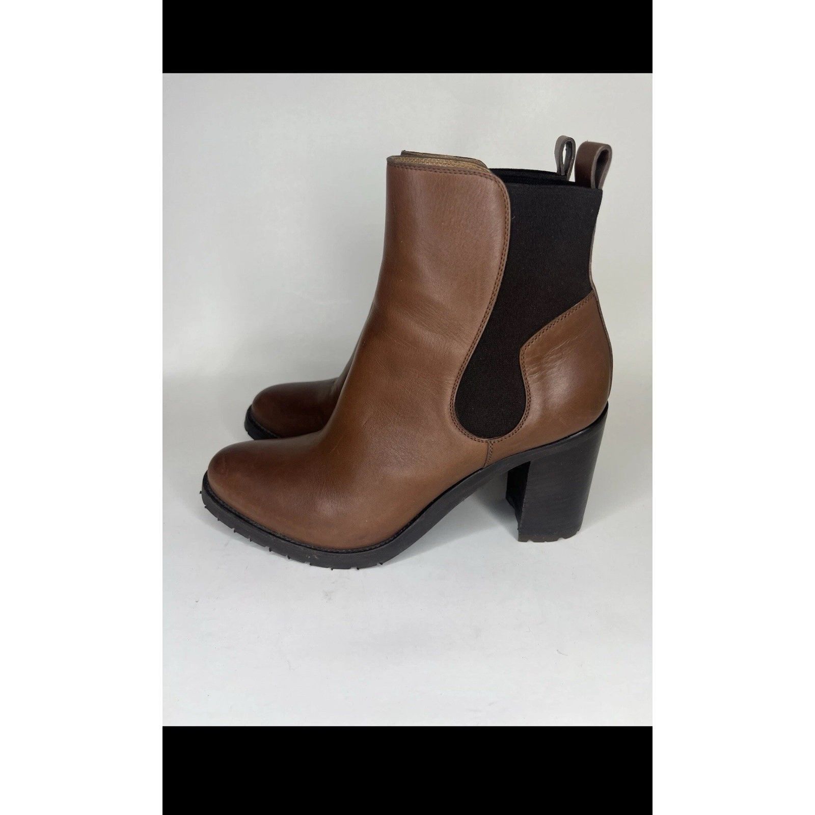 Sartore Sartore Paris Brown Leather Ankle Chelsea Vibram Heel Bootie Size US 7.5 / IT 37.5 - 4 Thumbnail