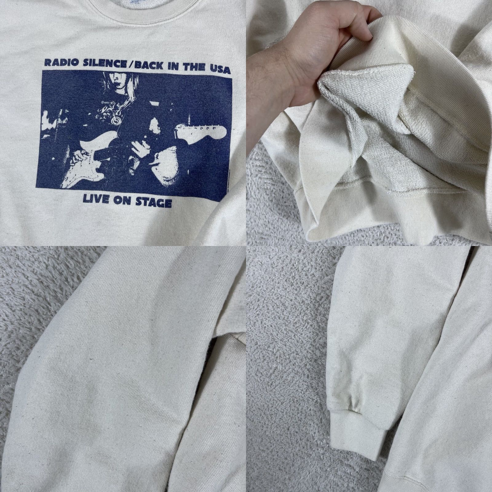 Brandy Melville Brandy Melville Radio Silence Crewneck Sweatshirt OSFA One Size Cream Y2K Band Womens Size L / US 10 / IT 46 - 8 Thumbnail
