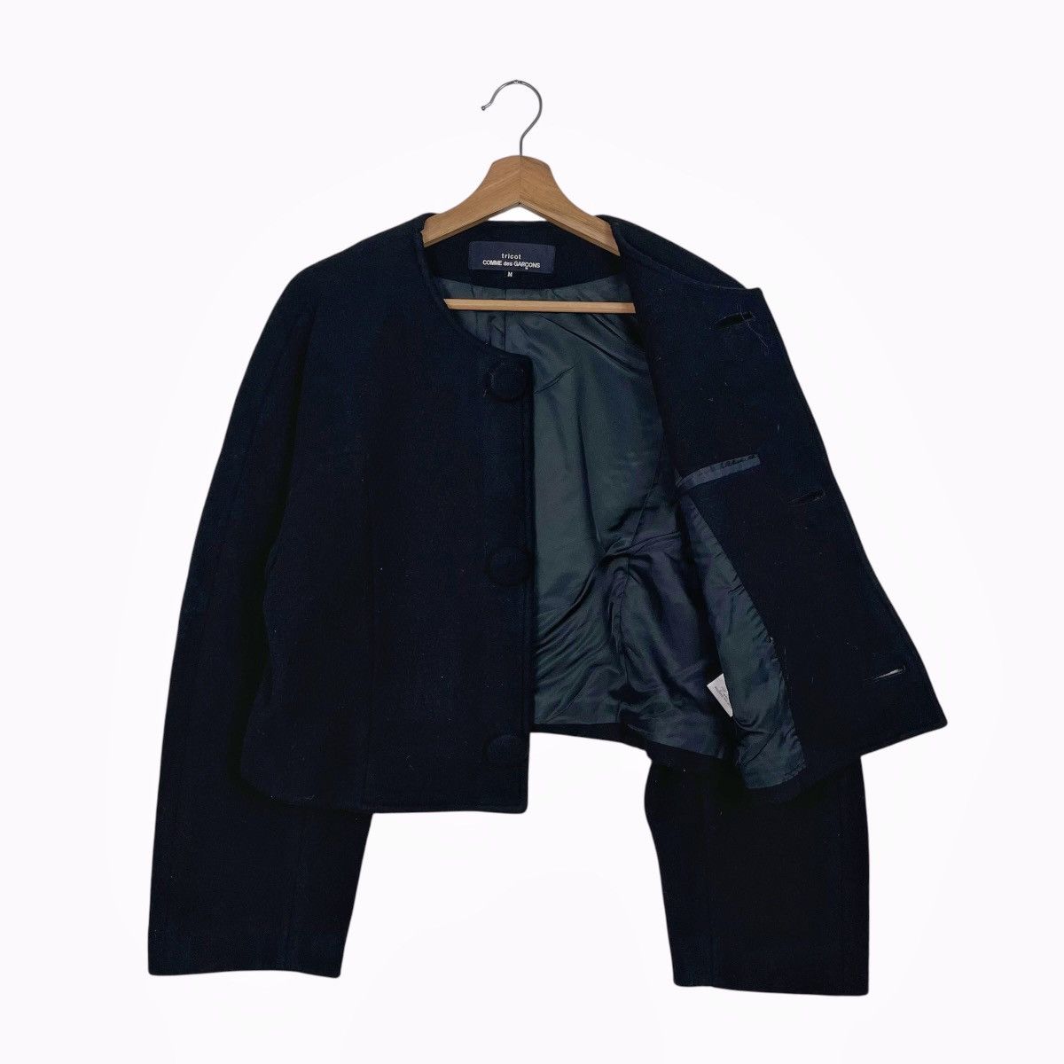 Tricot Comme des Garcons Vintage AD1991 Tricot Comme Des Garcons Crop Jacket Size M / US 6-8 / IT 42-44 - 9 Thumbnail