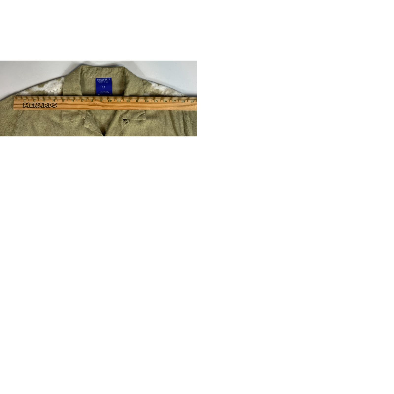 Walls Without Walls Shibori Dye Camp Collar Shirt Linen Cotton Blend Sz L Mens Shirt Size US L / EU 52-54 / 3 - 10 Thumbnail