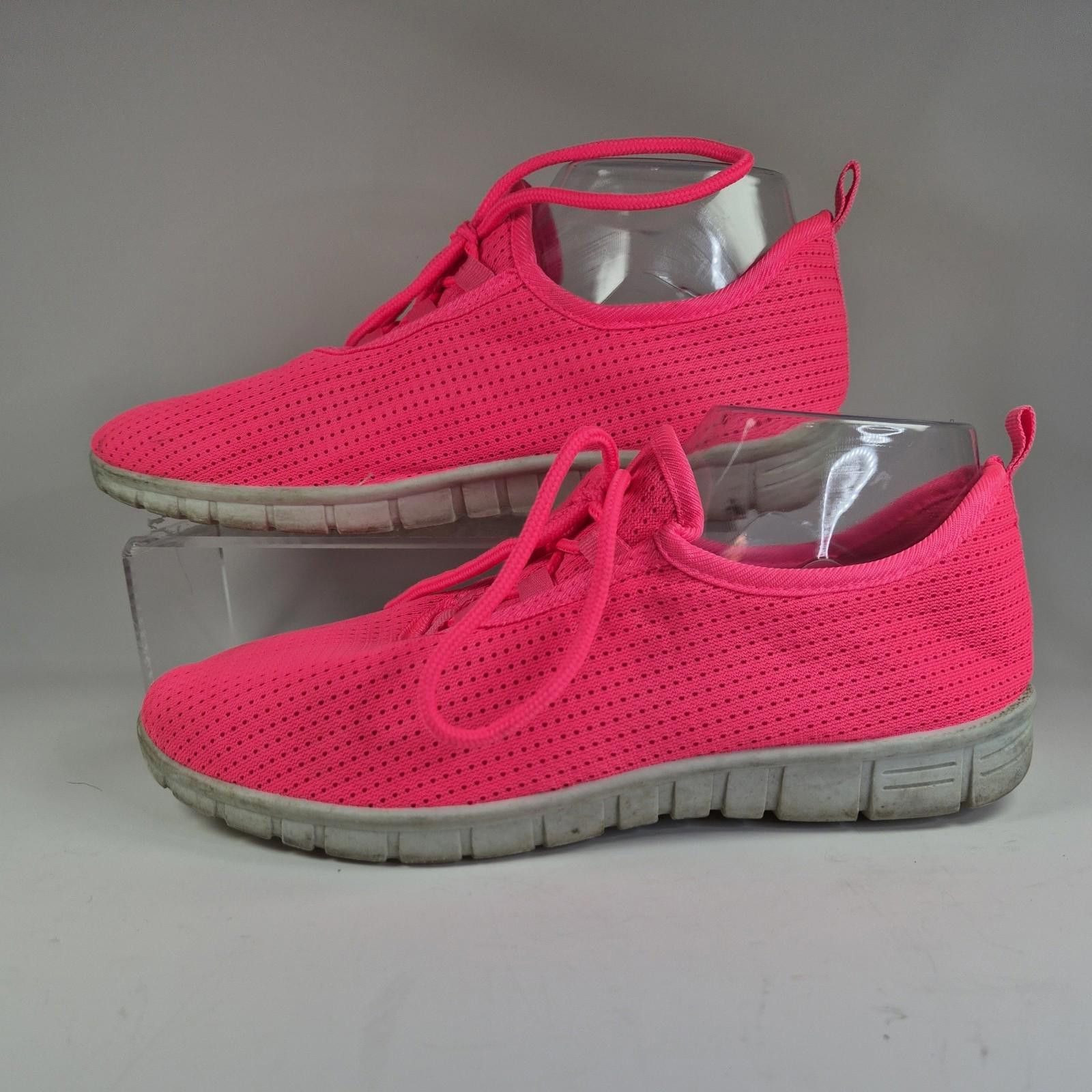 Other Light Weight Women Shoes Sz8 Neon Pink Athletic Lace Up Mesh Size US 8 / IT 38 - 1 Thumbnail