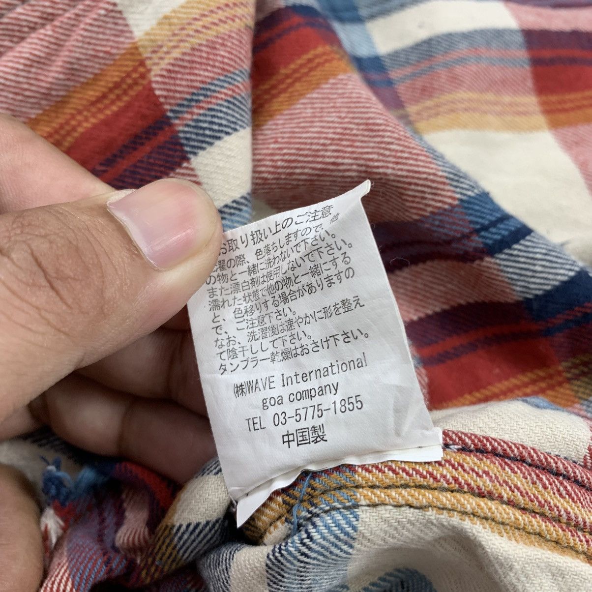 If Six Was Nine × Japanese Brand × Le Grande Bleu (L.G.B.) GOA Punk Unfinished Plaid Western Flanel Shirt Size US S / EU 44-46 / 1 - 8 Thumbnail
