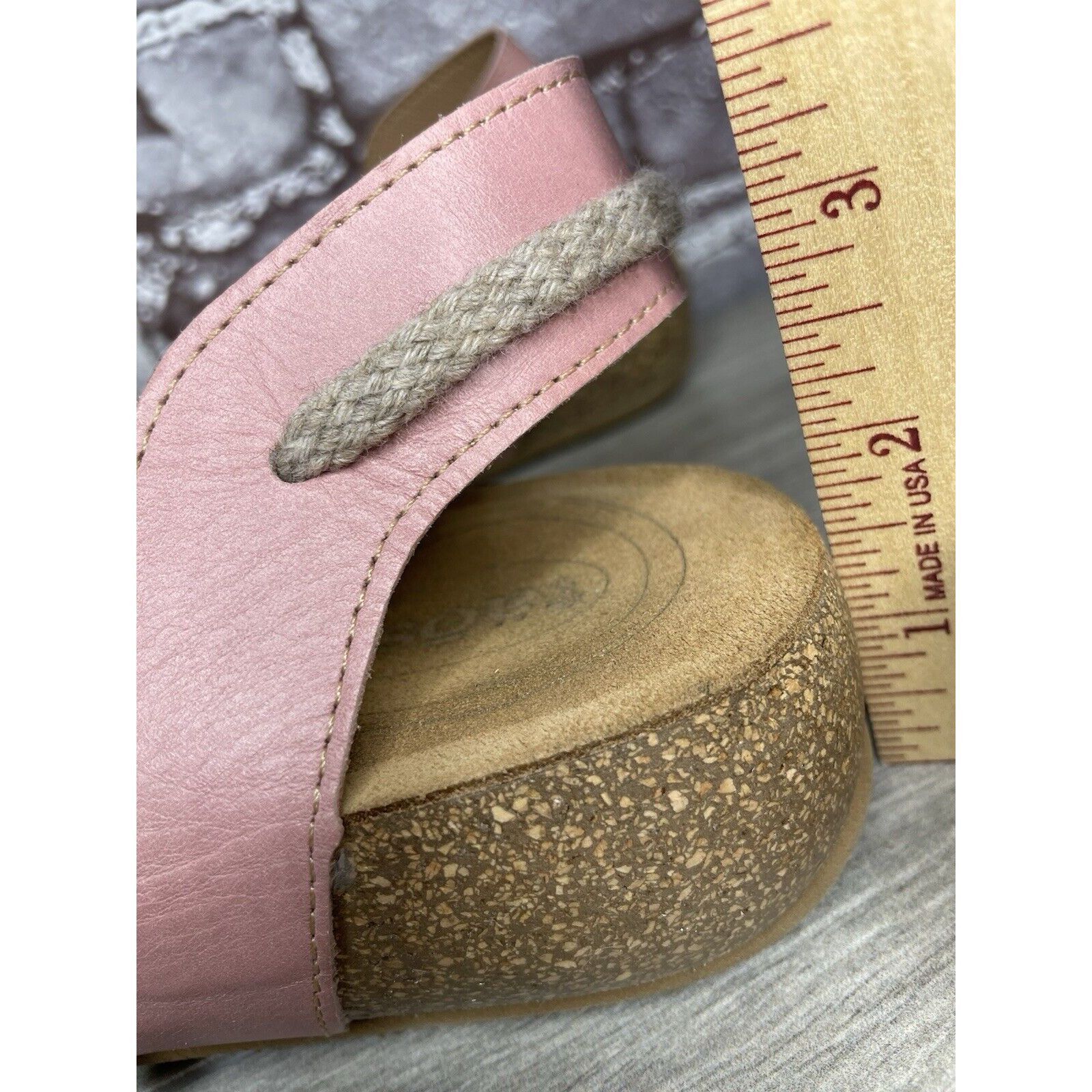 Other TAOS Pink Leather Ankle Lace Strap Cork Wedge Sandals Women Size US 9.5 / IT 39.5 - 9 Thumbnail