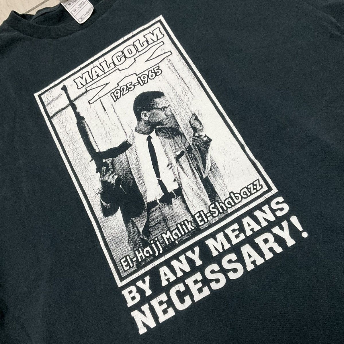 Vintage Malcolm X Vintage T-shirt Size US XL / EU 56 / 4 - 2 Thumbnail