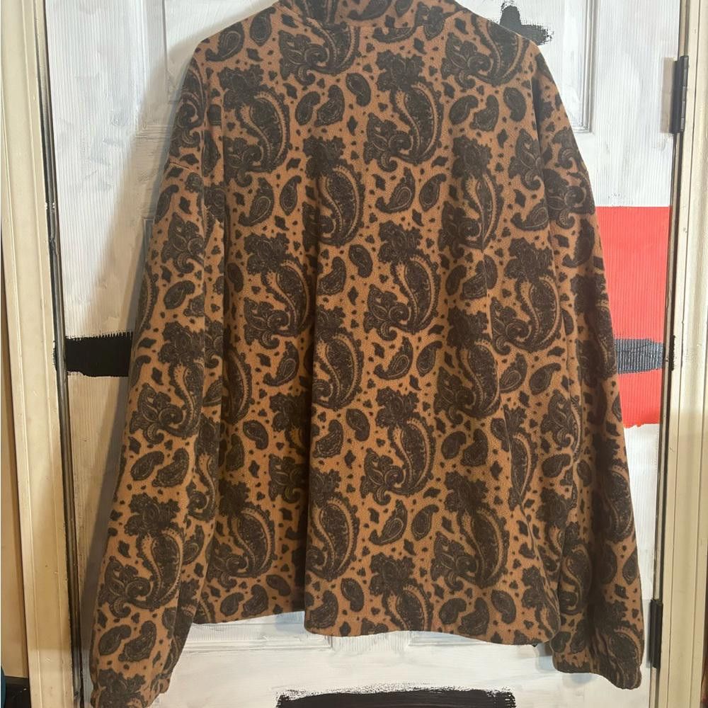 Designer Original use 2xlarge brown paisley quarter zip jacket Size US XXL / EU 58 / 5 - 3 Thumbnail