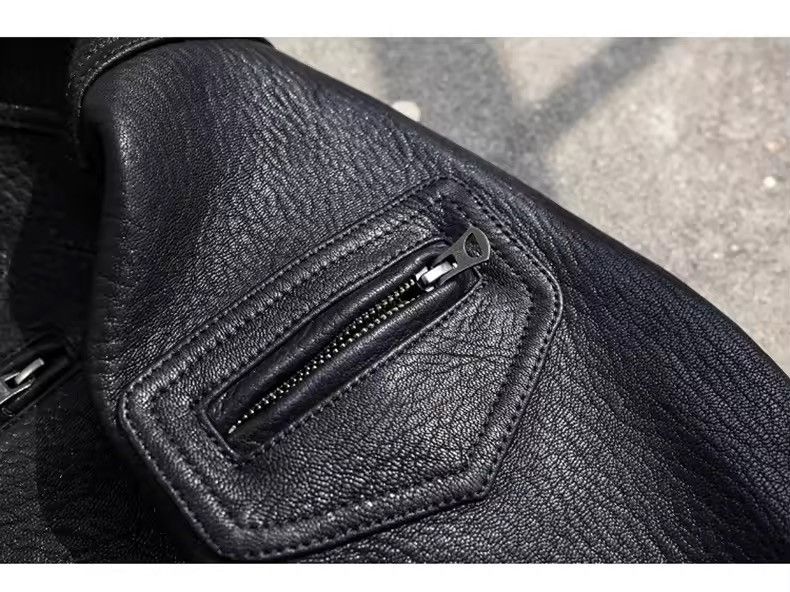 Leather Streetwear PU Leather Zipper Motorcycle Jacket Size US L / EU 52-54 / 3 - 7 Thumbnail