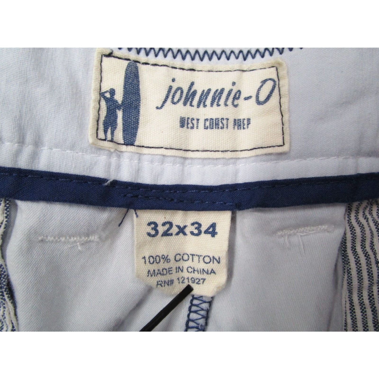 johnnie-O Johnnie-O Pants Men 32 Blue Arctic West Coast Prep Chinos Work Casual 32x34 Size US 32 / EU 48 - 3 Thumbnail