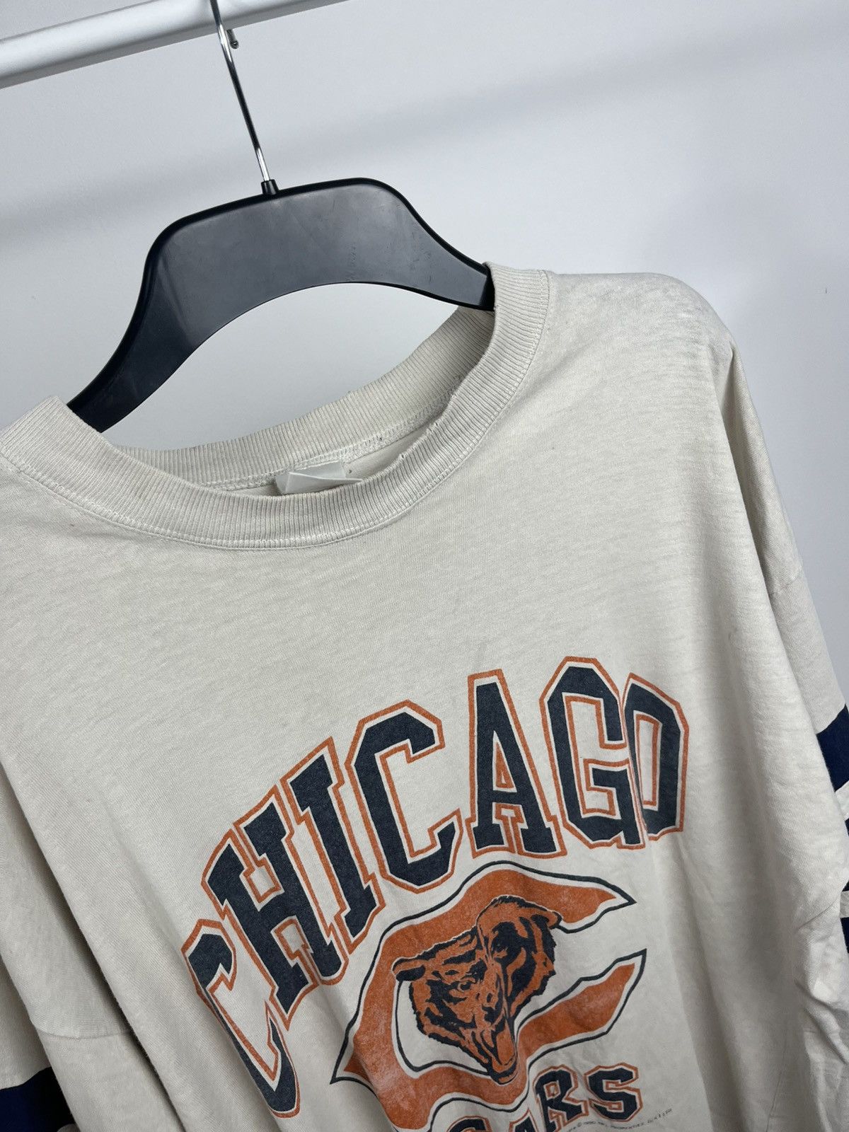 NFL Vintage 1990 Chicago Bears Distressed Football Shirt Size US M / EU 48-50 / 2 - 10 Thumbnail