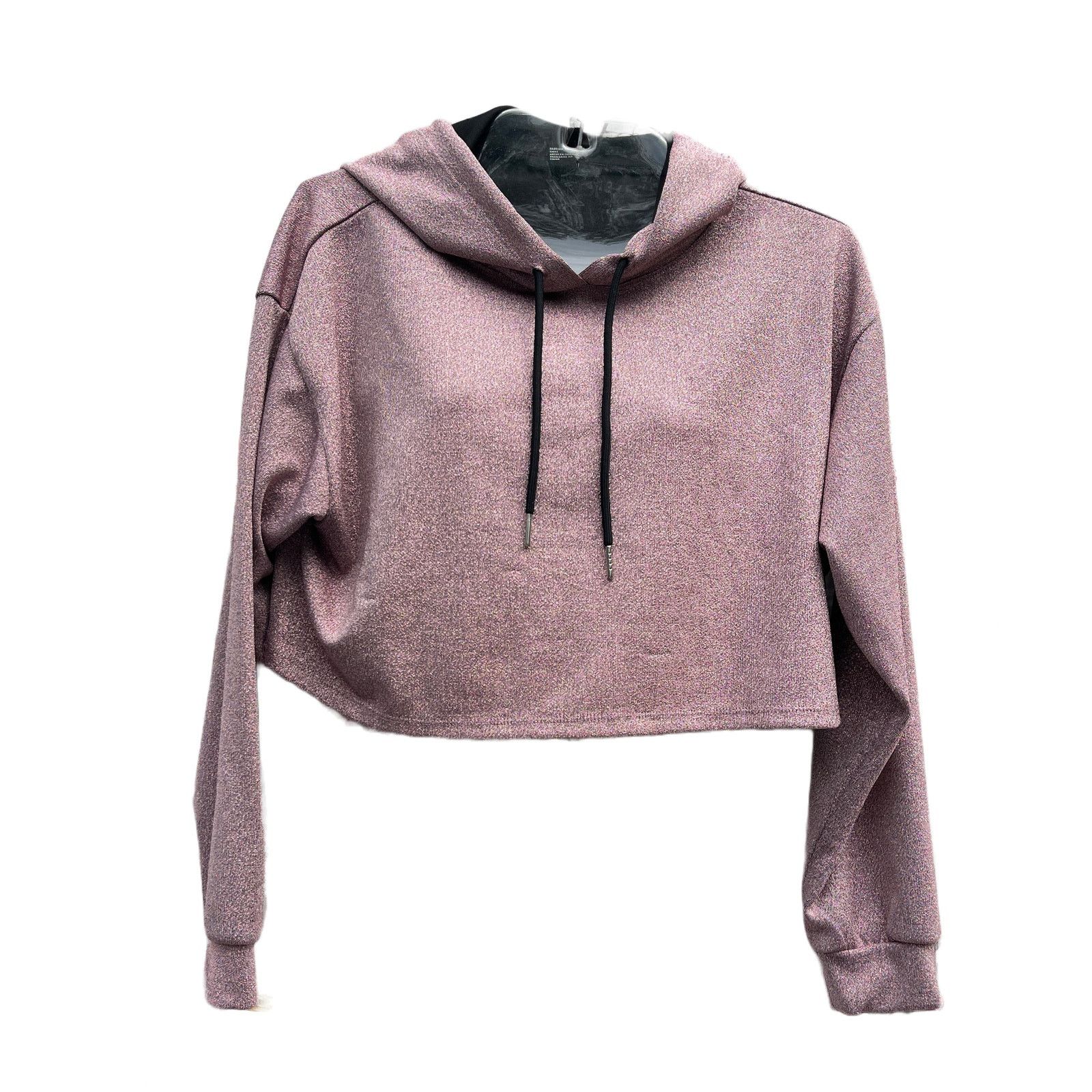 Forever 21 Forever 21 Cropped Hoodie Womens Size Medium Metallic Pink Size M / US 6-8 / IT 42-44 - 1 Thumbnail