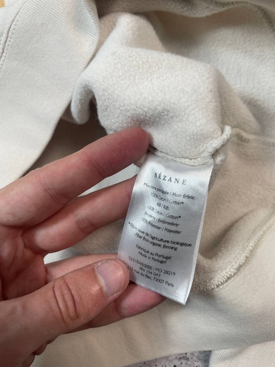 Sezane Sezane La Superbe Logo Women Sweatshirt Y2K Size XS / US 0-2 / IT 36-38 - 5 Thumbnail