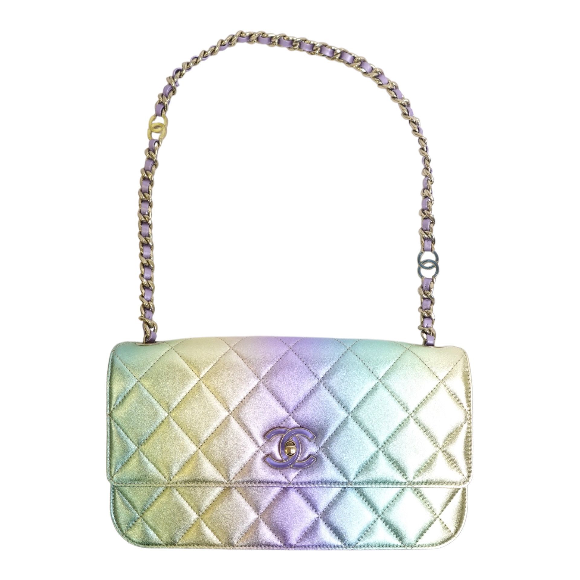Chanel Chanel Gradient Metallic Lambskin Quilted Walking Mood Flap Size ONE SIZE - 1 Thumbnail