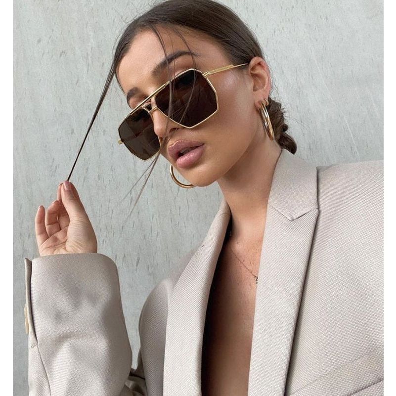 Bottega Veneta NEW Bottega Veneta Sunglasses BV1012S 003 Gold Brown Unisex Size ONE SIZE - 1 Thumbnail
