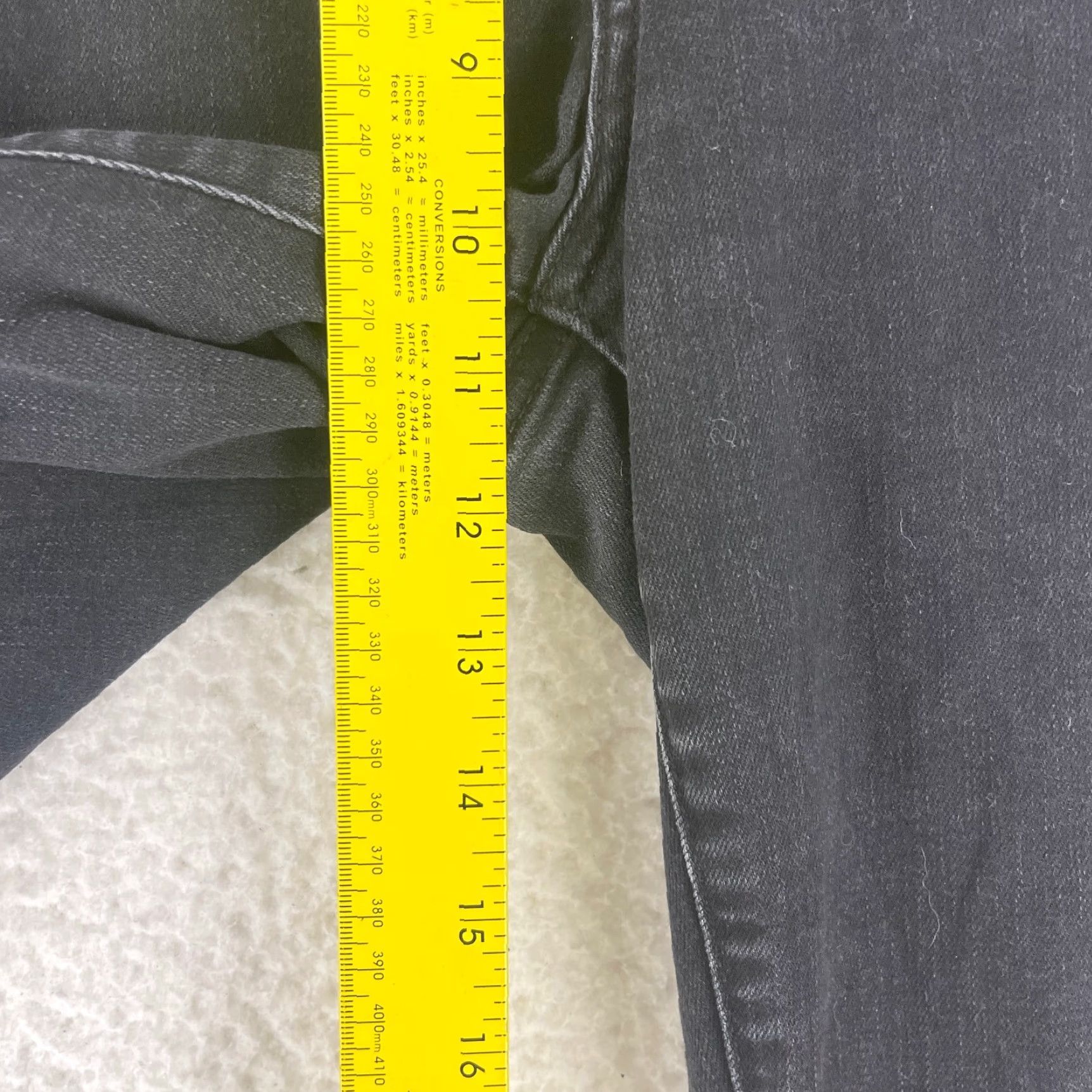 NYDJ NYDJ Jeans Womens Size 12 Black Denim Straight Leg Mid-Rise 5-Pocket Casual Regular 29in Inseam City USA Size 34" / US 12 / IT 48 - 7 Thumbnail