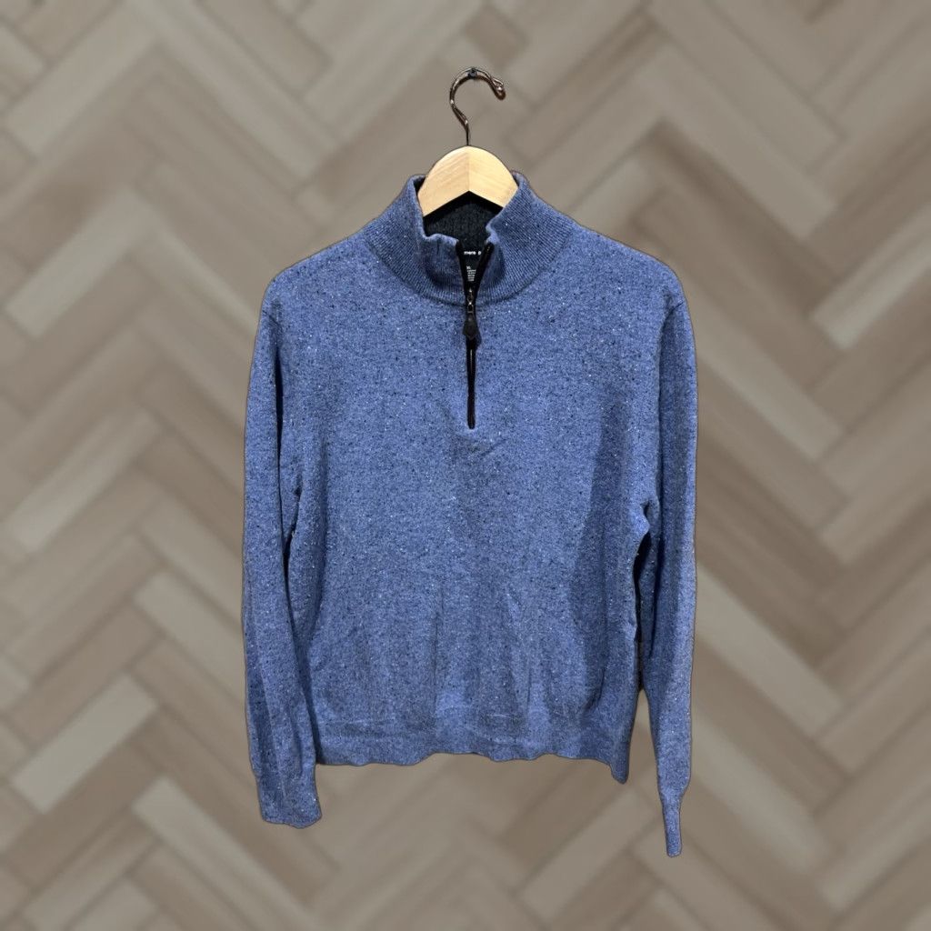 Y/Project The Cashmere Project Sweater Womens 1/4 Zip Mock Neck XL Blue Pullover Size XL / US 12-14 / IT 48-50 - 1 Thumbnail