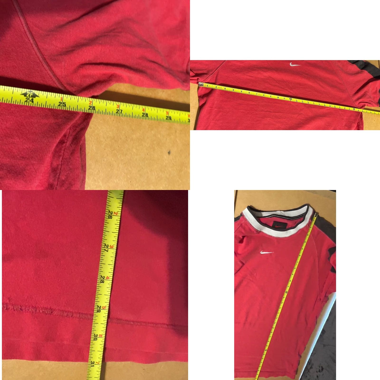 Nike VINTAGE Nike Shirt 2XL Men Red Black Short Sleeve Center Swoosh Logo Pattern 90s Size US XXL / EU 58 / 5 - 10 Thumbnail