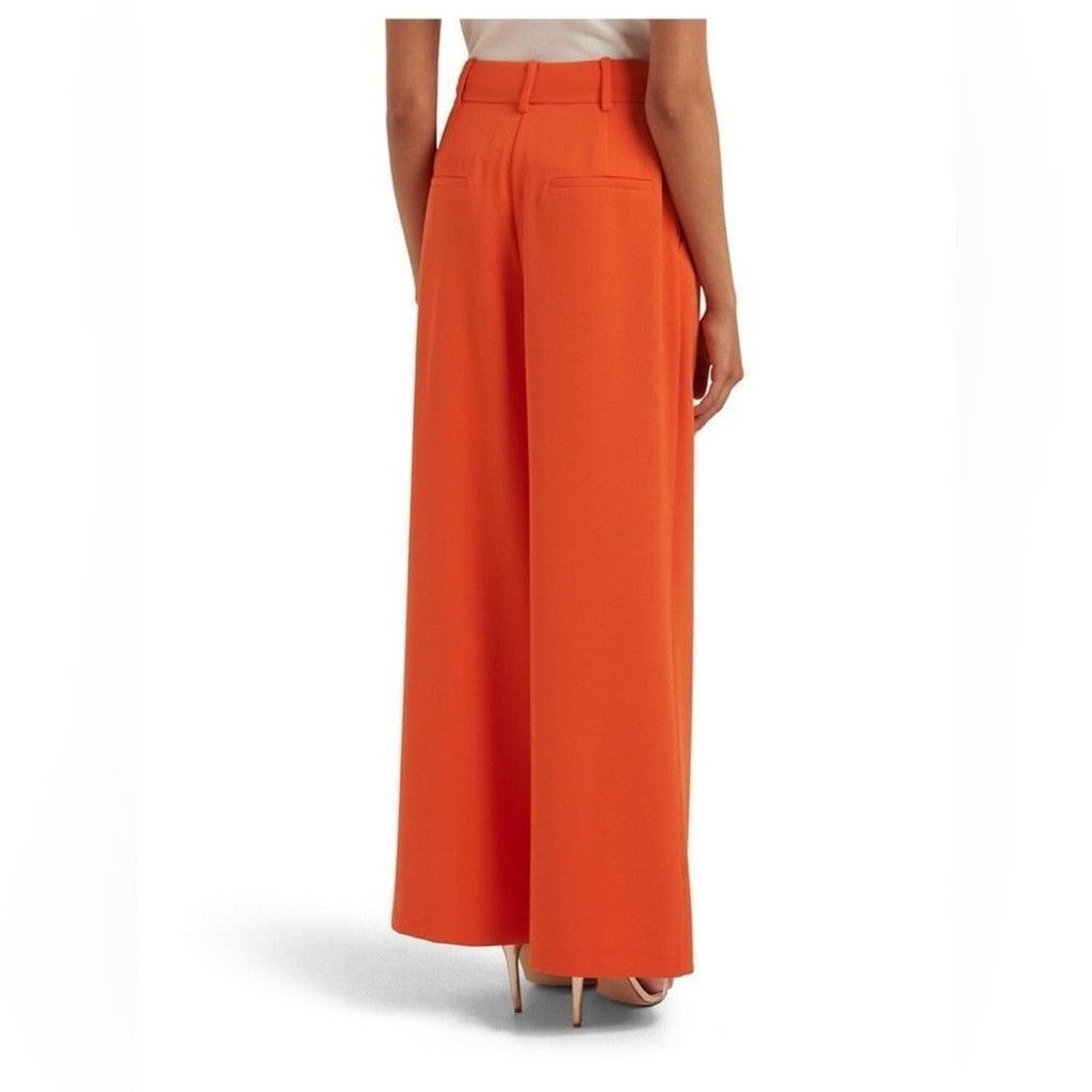 Other Ever New Wide Leg Isla Trousers Orange Gerbera 10 Petite New Size 32" / US 10 / IT 46 - 2 Thumbnail