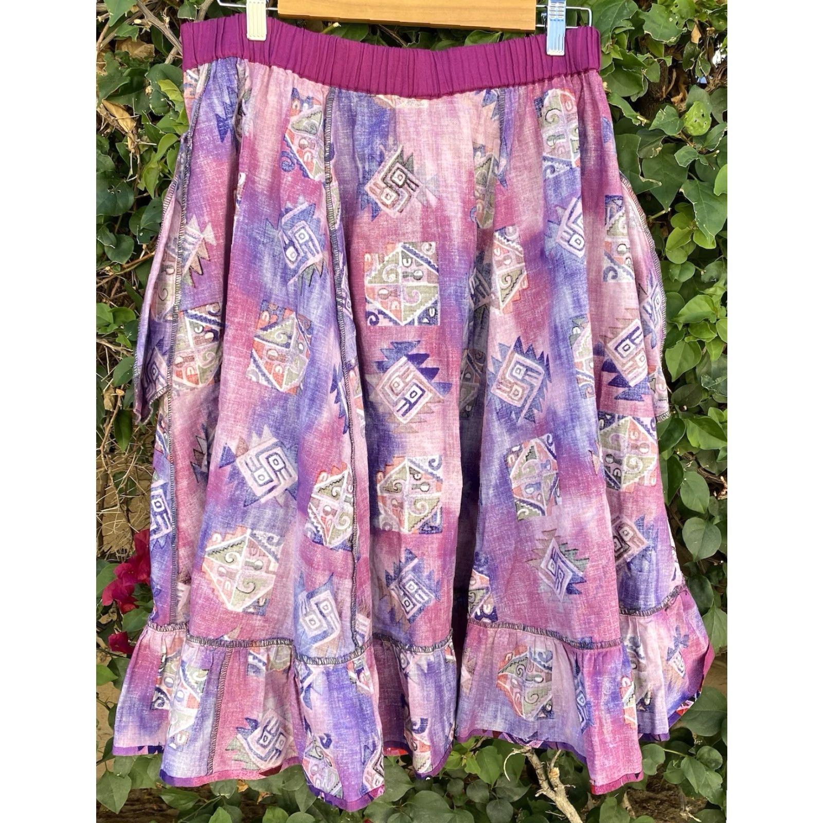 Vintage VINTAGE Desert West Sherry Holt Western Shirt Full Skirt Set Purple Southwestern Shirt Skirt 1980s Rockabilly Mens or Womens? (Gender not provided) Size L / US 10 / IT 46 - 7 Thumbnail