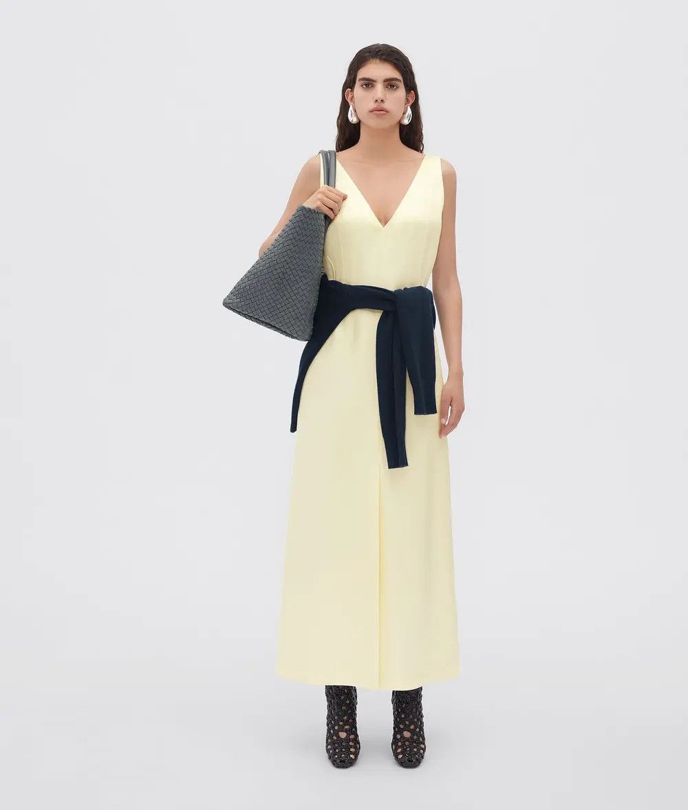 Bottega Veneta o1n1vont1225 Washed Silk Twill Dress in Chamomile Size XXS / US 00 / IT 34 - 4 Thumbnail