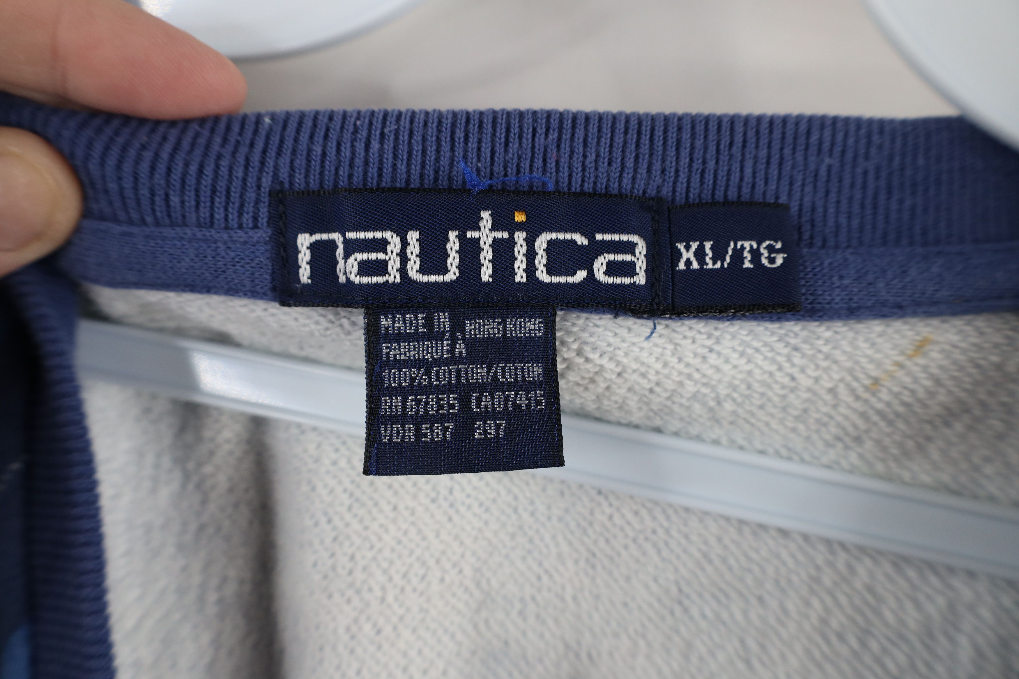 Nautica × Vintage Vintage 90s Nautica Spell Out Argyle Diamond Sweater Vest Size US XL / EU 56 / 4 - 8 Thumbnail