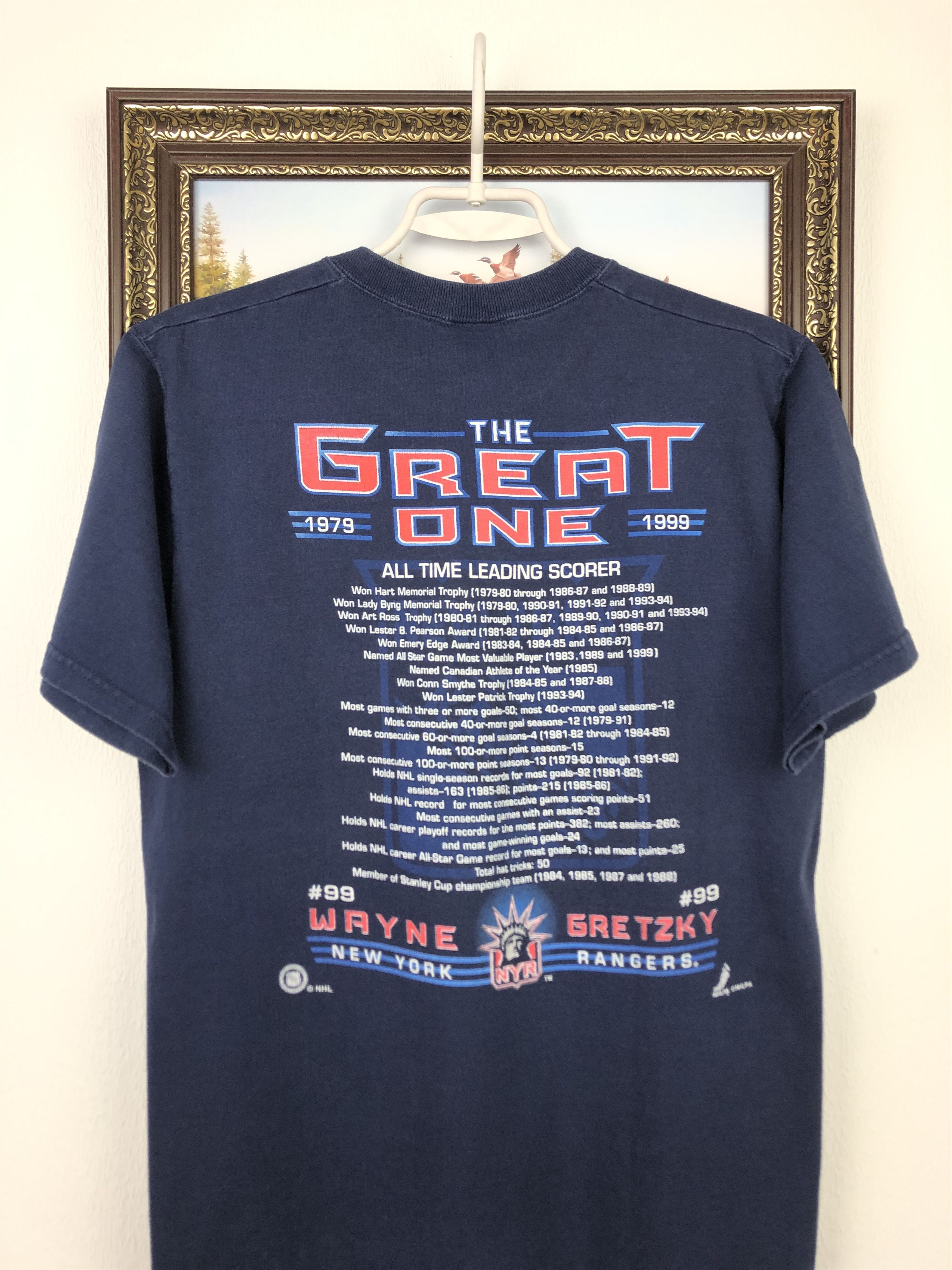 Vintage Vintage Wayne Gretzky NY Rangers The Great One Shirt Jersey Size US M / EU 48-50 / 2 - 2 Thumbnail