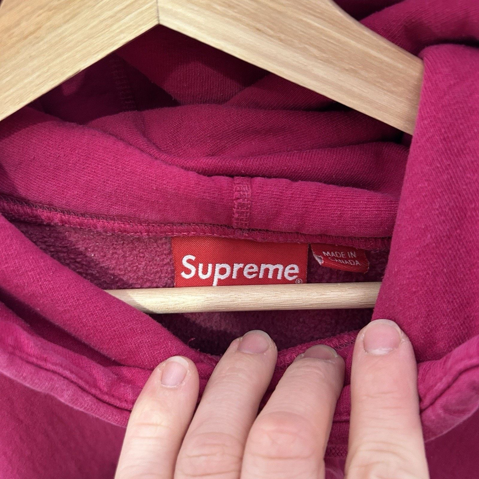 Supreme Supreme Reverse Hooded Sweatshirt “Fuchsia Pink” SS23 Size US XL / EU 56 / 4 - 6 Thumbnail