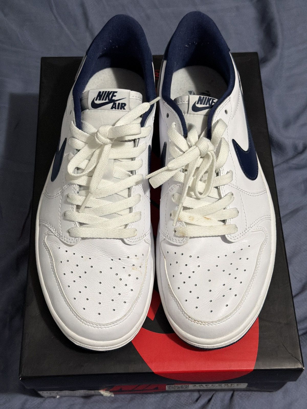 Jordan Brand Nike Air Jordan 1 Low '85 "Metallic Navy" Size US 11 / EU 44 - 2 Thumbnail