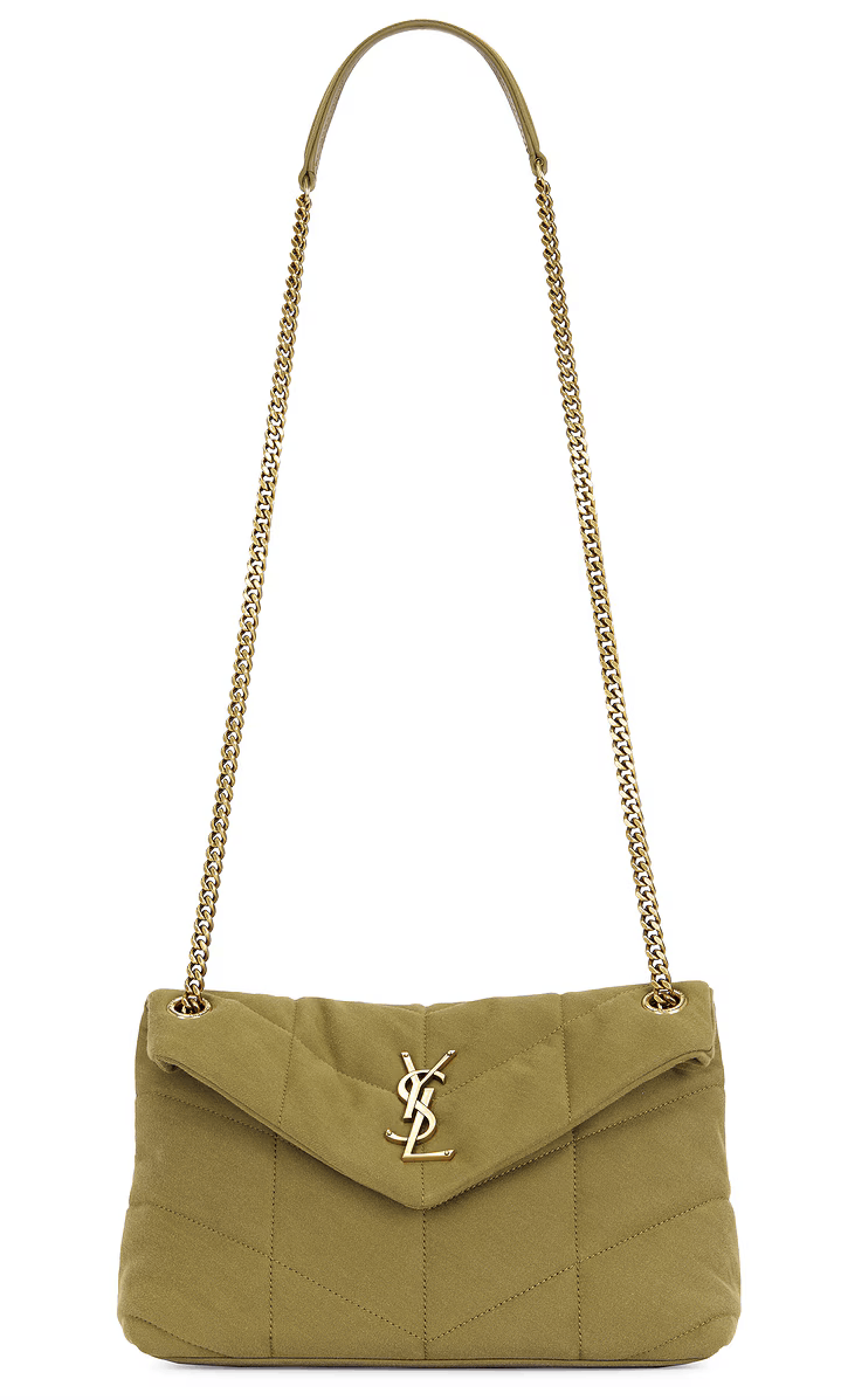 Saint Laurent Paris Saint Laurent Small Puffer Chain Fir Gold YSL Crossbody Bag Size ONE SIZE - 11 Thumbnail
