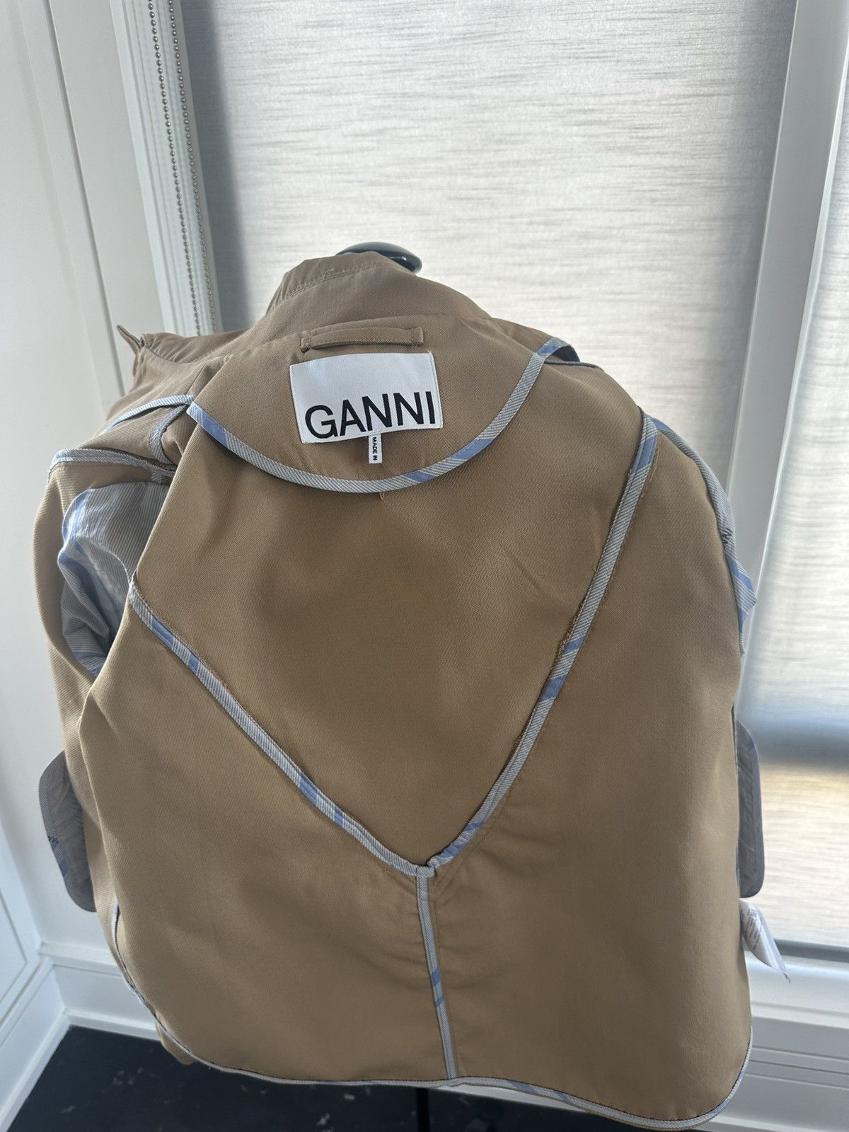 Ganni Ganni Tan Ruffle Jacket Size M / US 6-8 / IT 42-44 - 3 Thumbnail