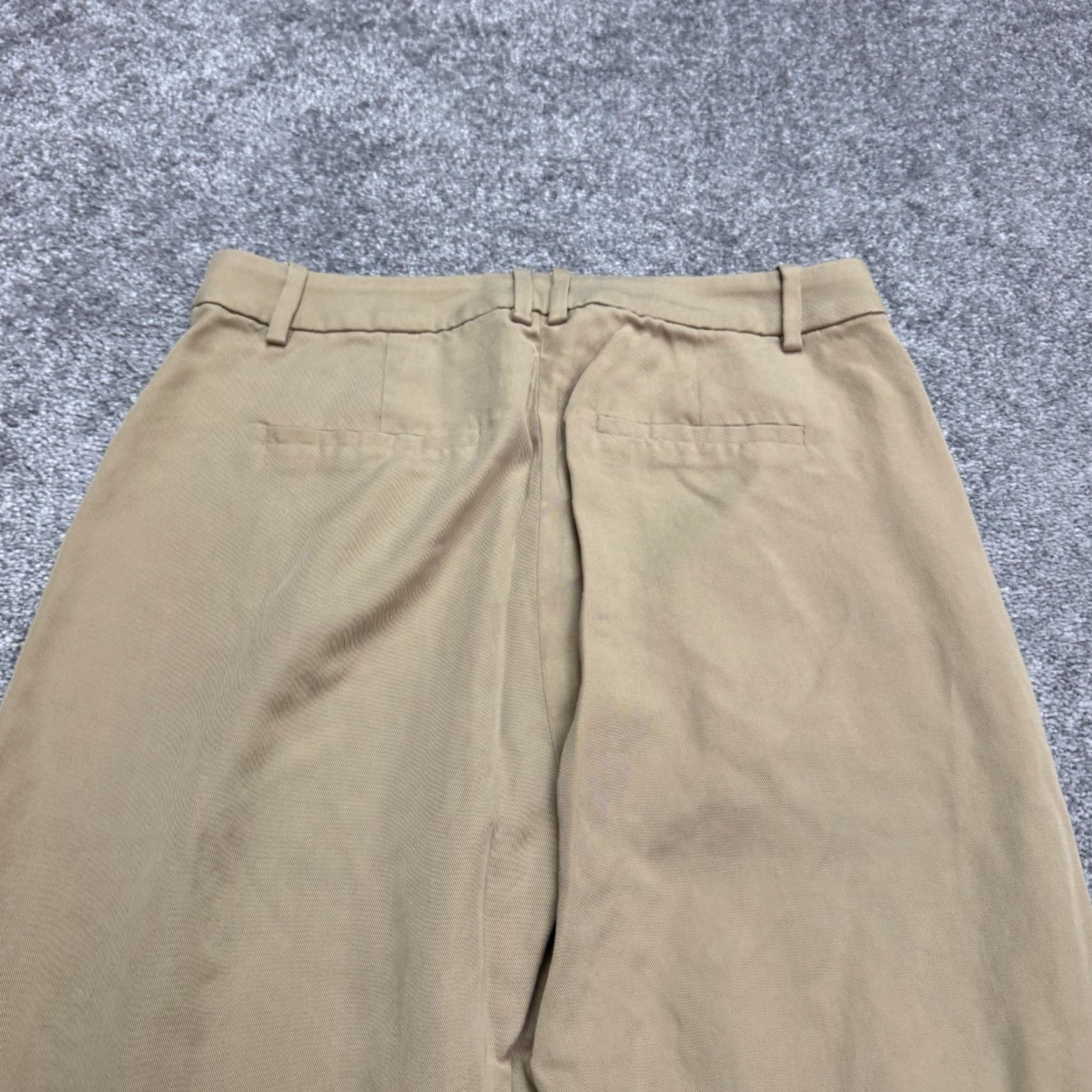 J.Crew J.CREW Factory Twill Wide-Leg Pants Womens 2 Tan Brown Pleated 28x29.5 Dress Pants Workwear Size 26" / US 2 / IT 38 - 4 Thumbnail