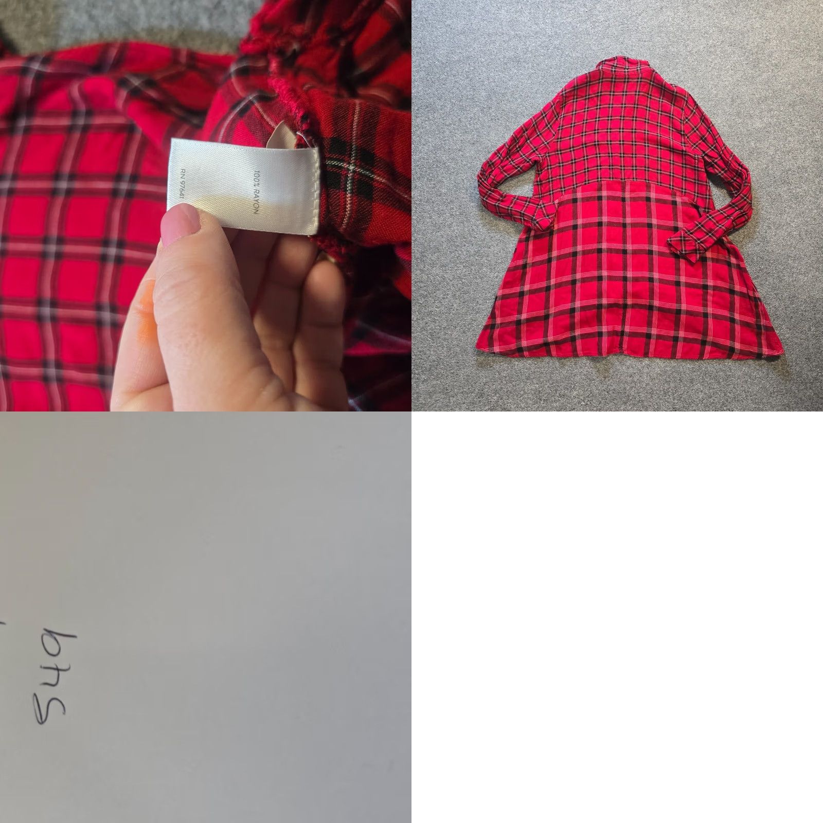 J. Jill J Jill Top Womens Size Small Black Red Plaid Button Up Long Sleeve Casual Career Shirt Women S Plaid Button Up Blouse Size S / US 4 / IT 40 - 8 Thumbnail
