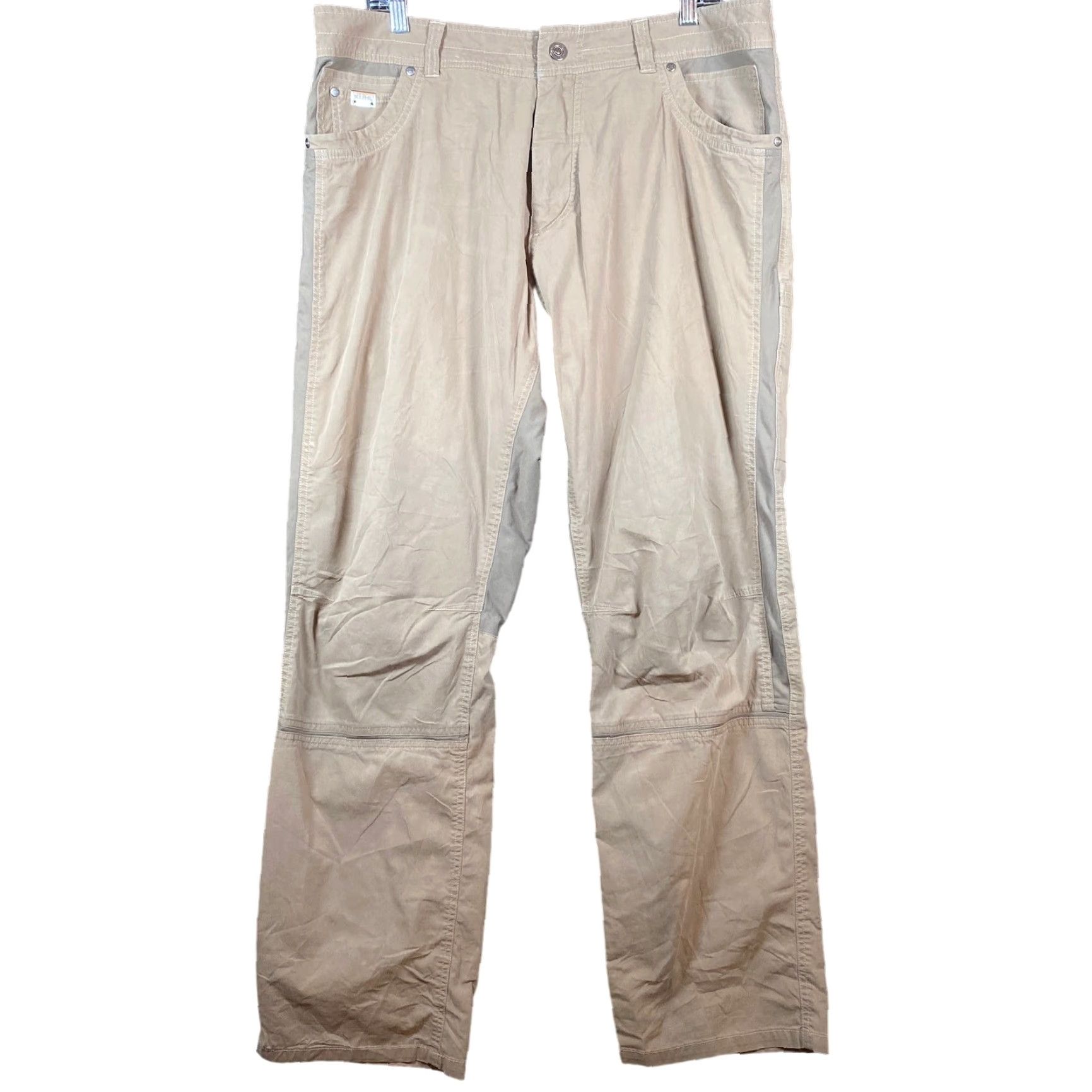 Vintage Kuhl Pants Mens Tan Patent Pending Straight Leg Hiking Outdoor Stretch 38x32 Regular Inseam 32 Size US 38 / EU 54 - 2 Thumbnail