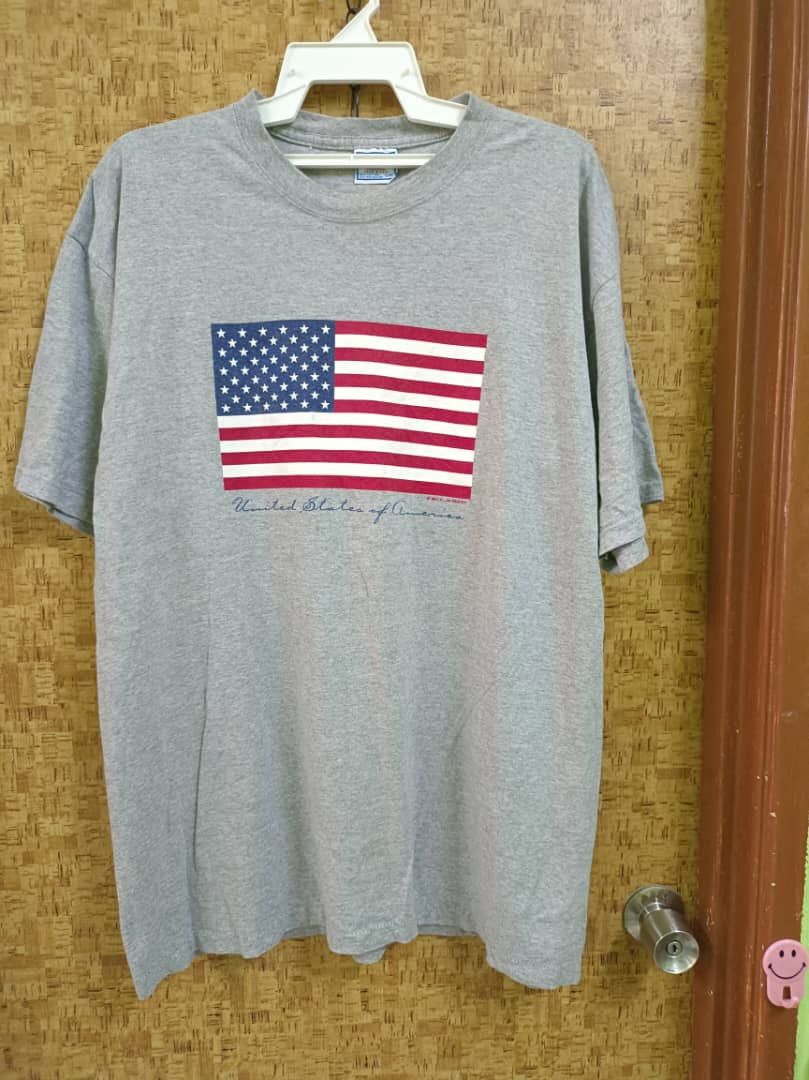 All Sport × Vintage Vintage 90's United State America Flag Tee Size US XL / EU 56 / 4 - 1 Thumbnail