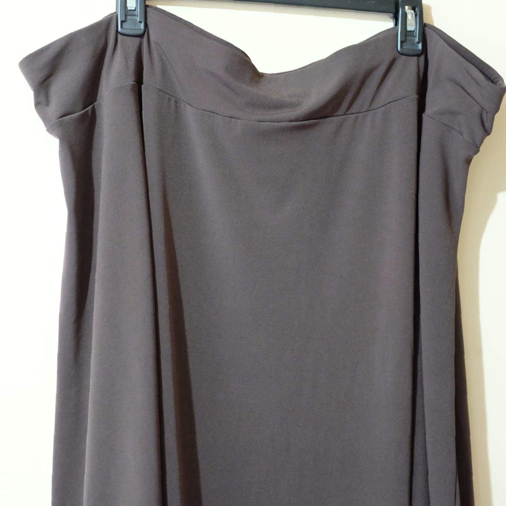 Merona Merona Skirt Brown A-Line Knee Length Pull On 28W/30W Women's 25" Stretch Size 28" / US 6 / IT 42 - 2 Thumbnail