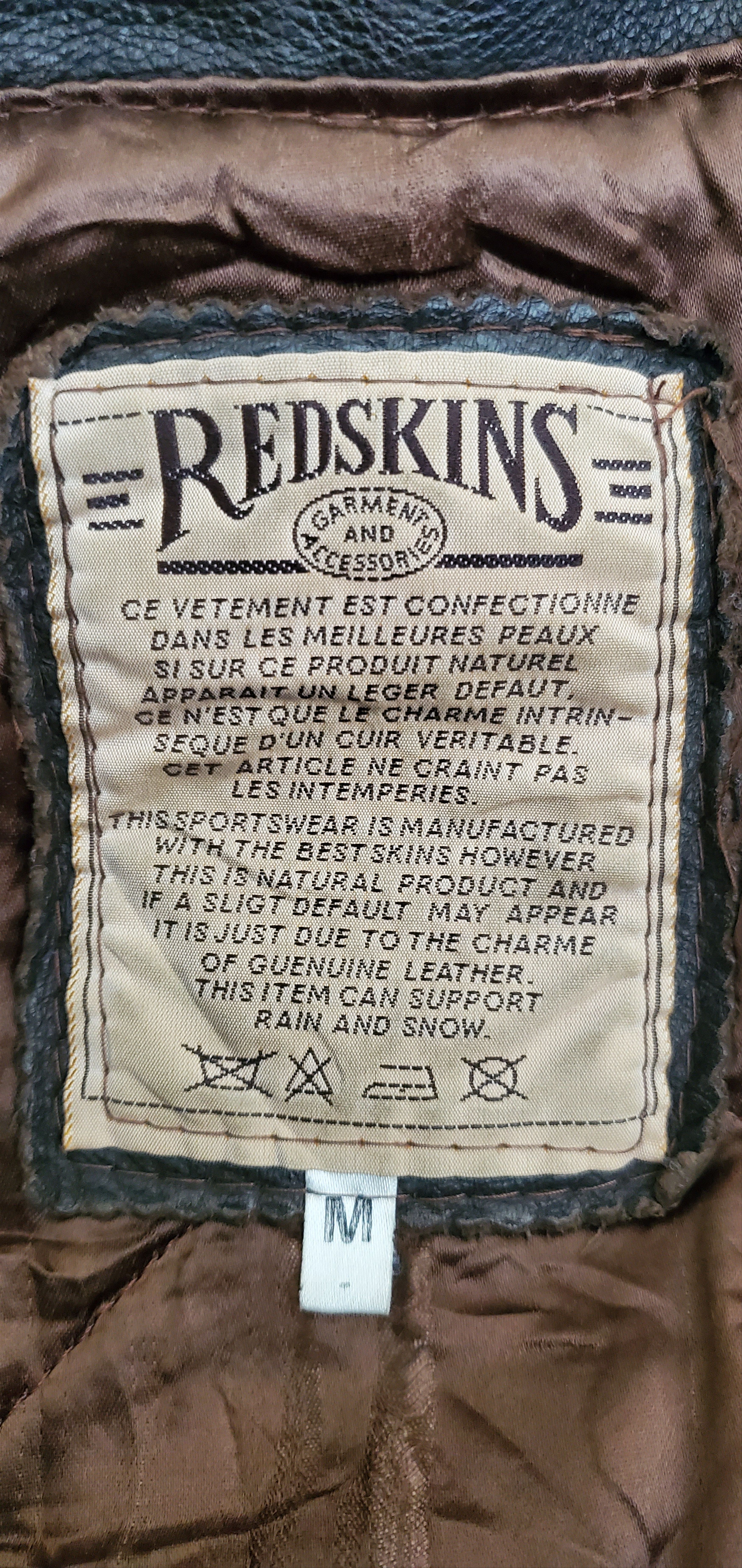 NFL Vintage REDSKINS Leather Cockpit Jacket Size US M / EU 48-50 / 2 - 9 Thumbnail