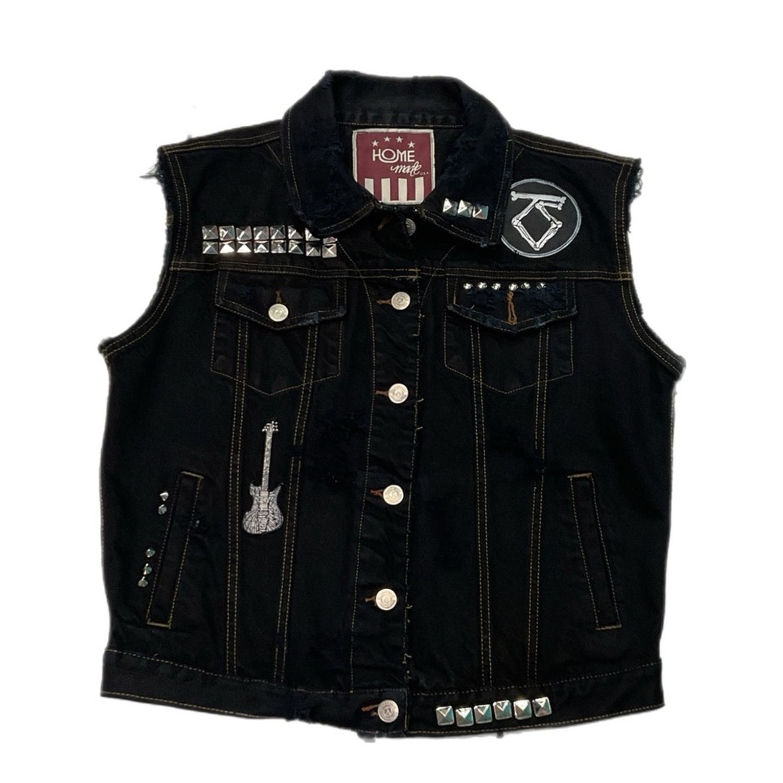 Vintage Battle Ready Riveted Punk Vest Size M / US 6-8 / IT 42-44 - 1 Thumbnail