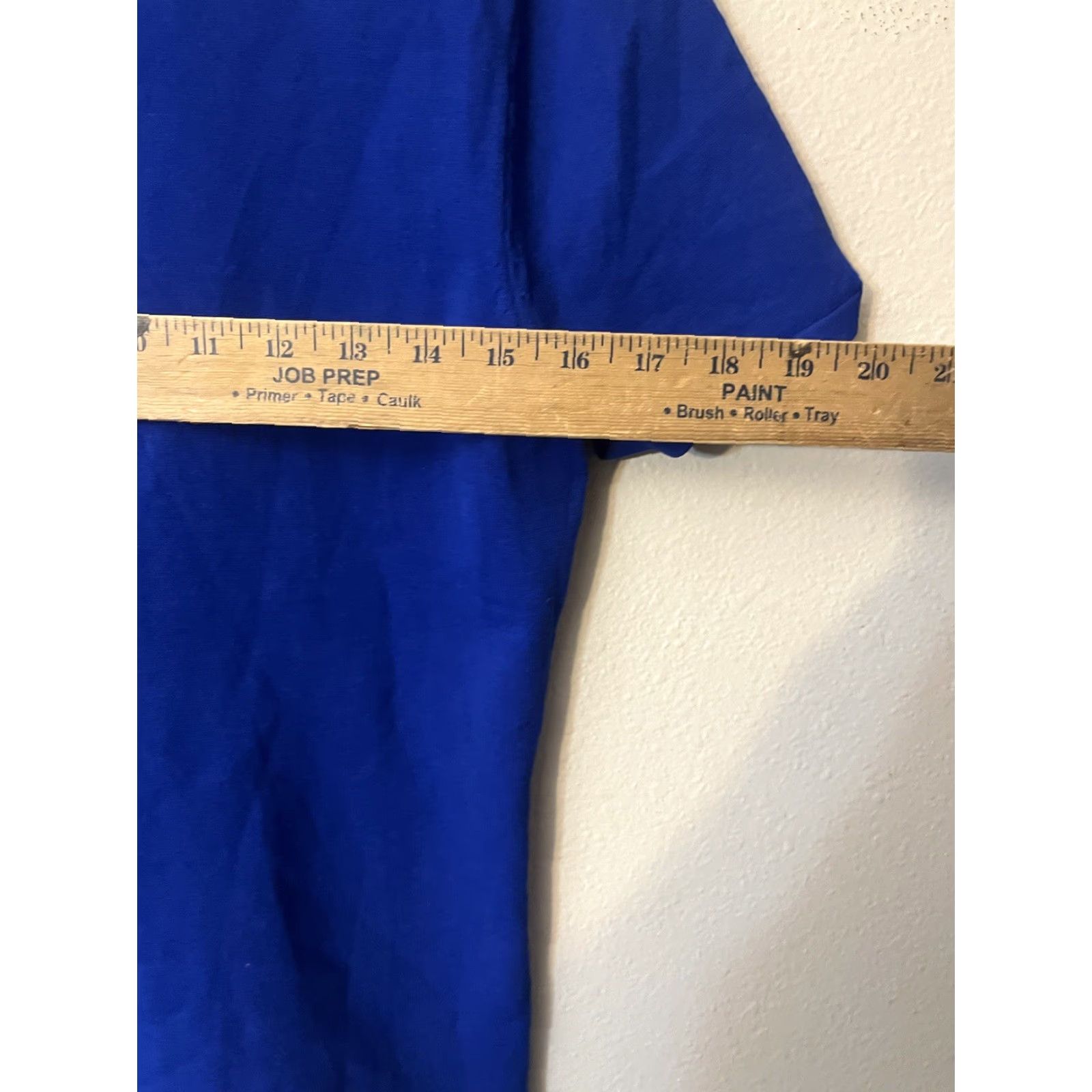 Vintage Cable & Gauge Tee Royal Blue Scoop Neck V-Cut Short Sleeves Beads Size PL Womens T-Shirt Vintage No Size 36" / US 14 / IT 50 - 6 Thumbnail