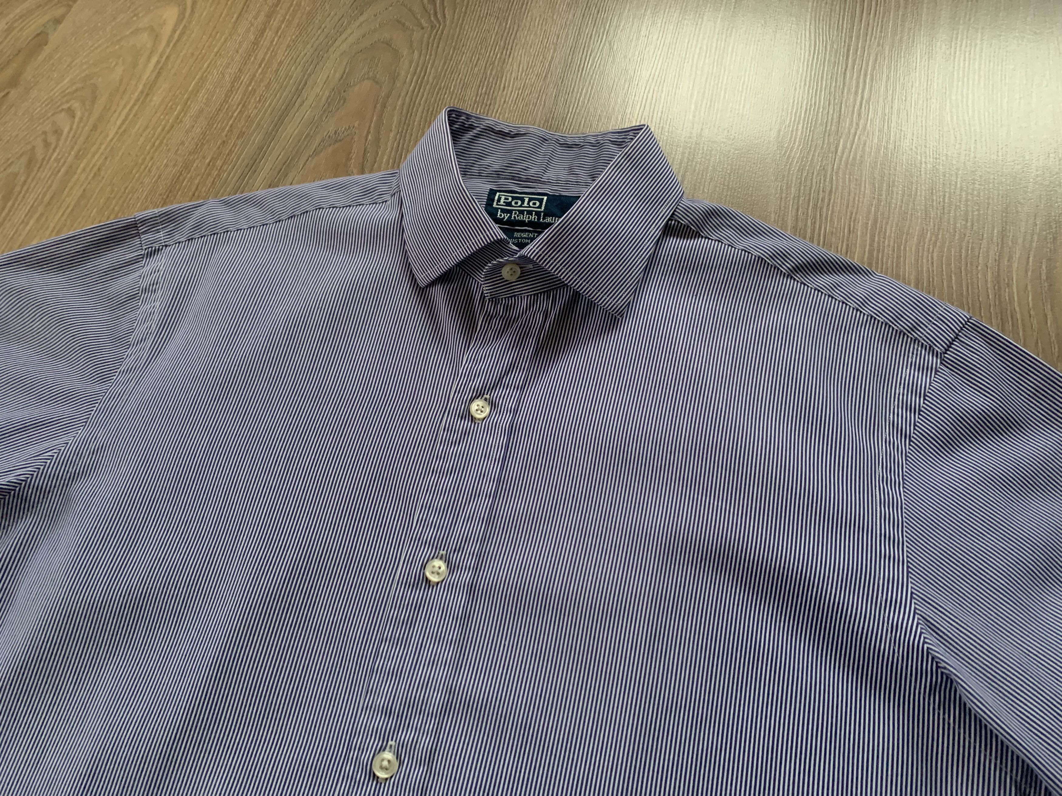 Polo Ralph Lauren Polo Ralph Lauren Regent Custom Fit Striped Formal Shirt Size US L / EU 52-54 / 3 - 4 Thumbnail
