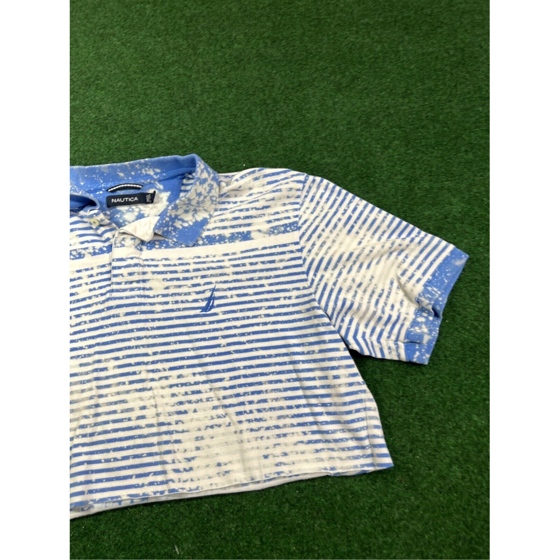 Nautica Bleached Nautica Polo Crop Top Size Large Fast Shipping Custom Dyed Size L / US 10 / IT 46 - 3 Thumbnail