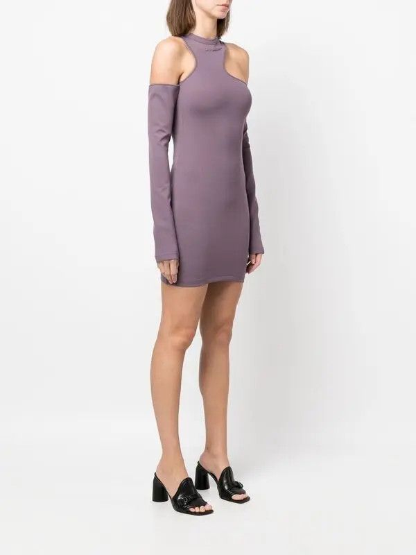 Off-White o1y1225 Mini Dress in Mauve Size M / US 6-8 / IT 42-44 - 4 Thumbnail