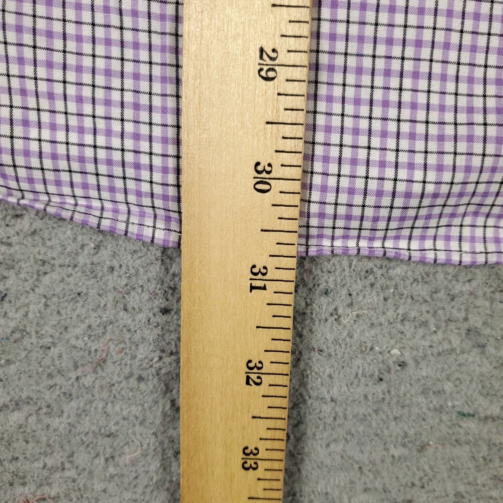 Ralph Lauren Ralph Lauren Dress Shirt Mens 15.5 Purple Plaid Long Sleeve Button Down Regular Fit Size 40R - 5 Thumbnail