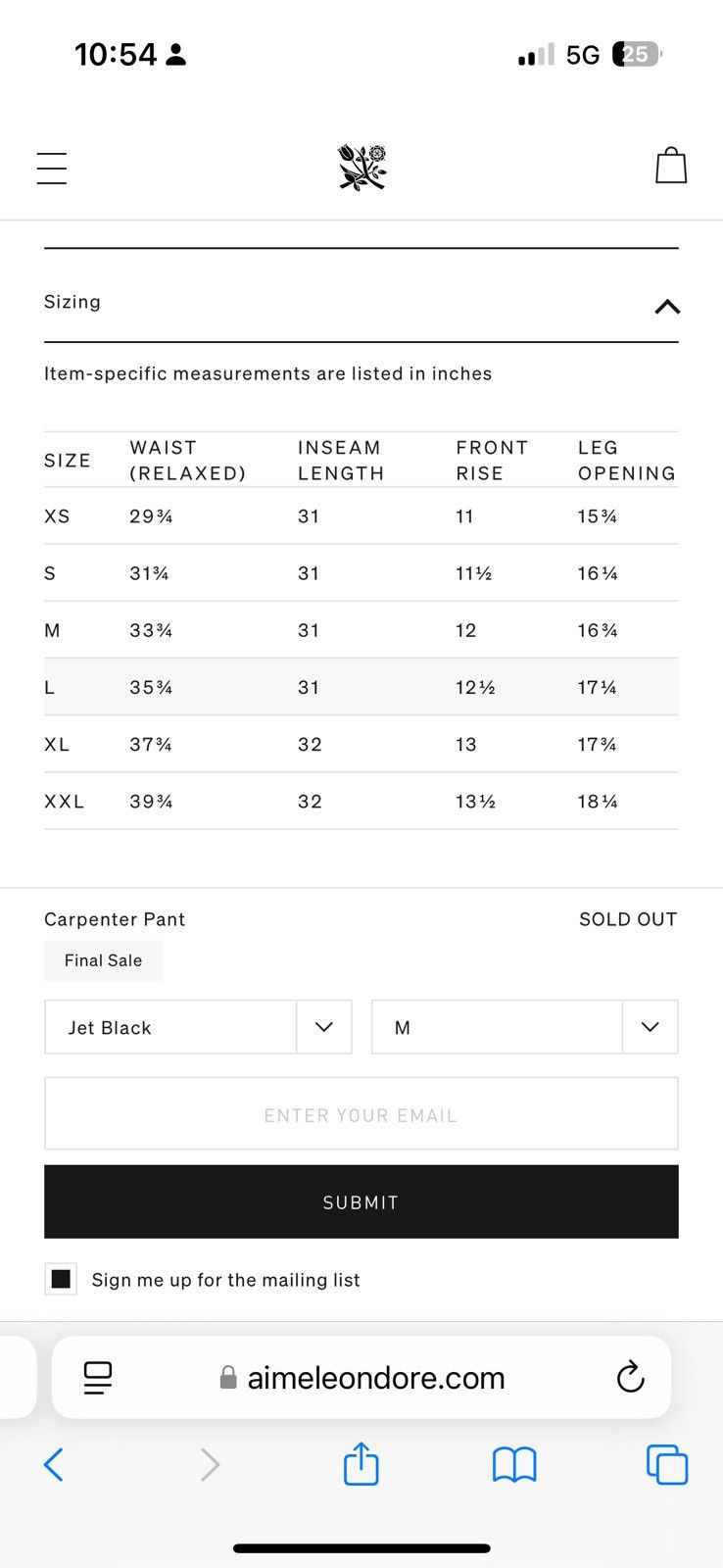 Aime Leon Dore Aime Leon Dore Black carpenter pant Size US 33 - 7 Thumbnail
