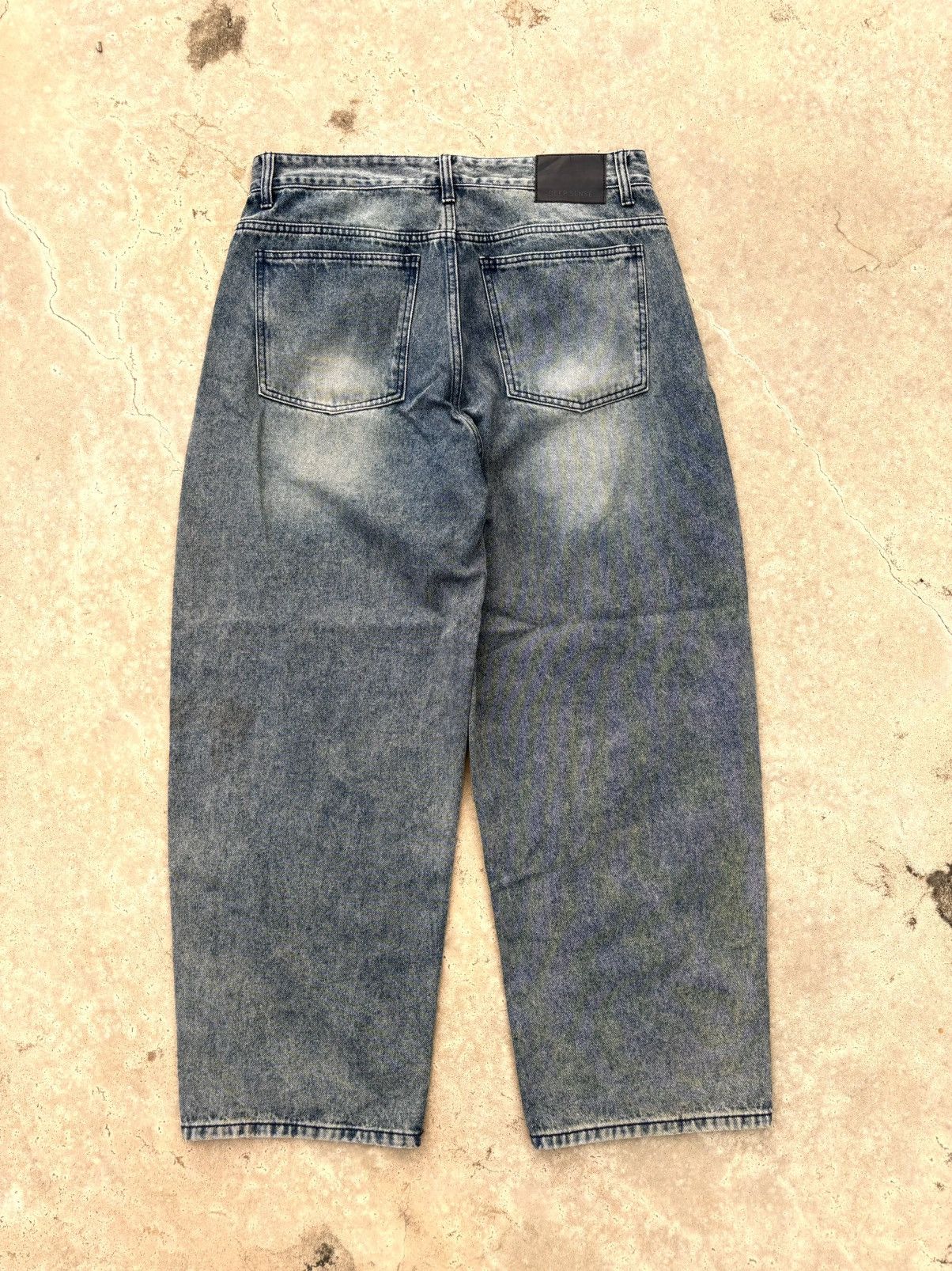 If Six Was Nine Rare DEEP SENSE Design Baggy Denim Blue Jeans Size US 34 / EU 50 - 14 Thumbnail